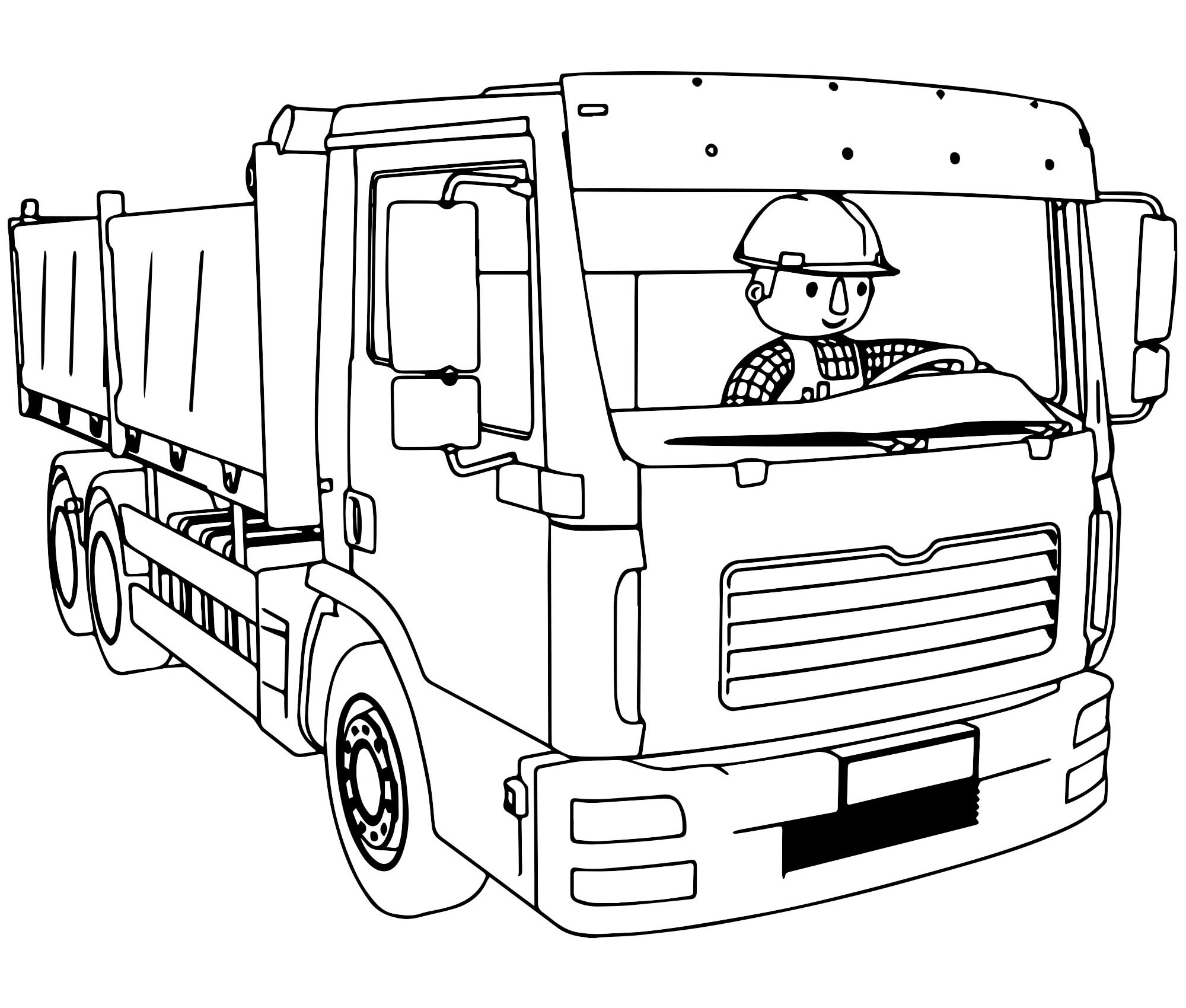 Раскраски грузовые автомобили: самосвалы, тягачи и пр. Раскраска техники для мальчиков скачать