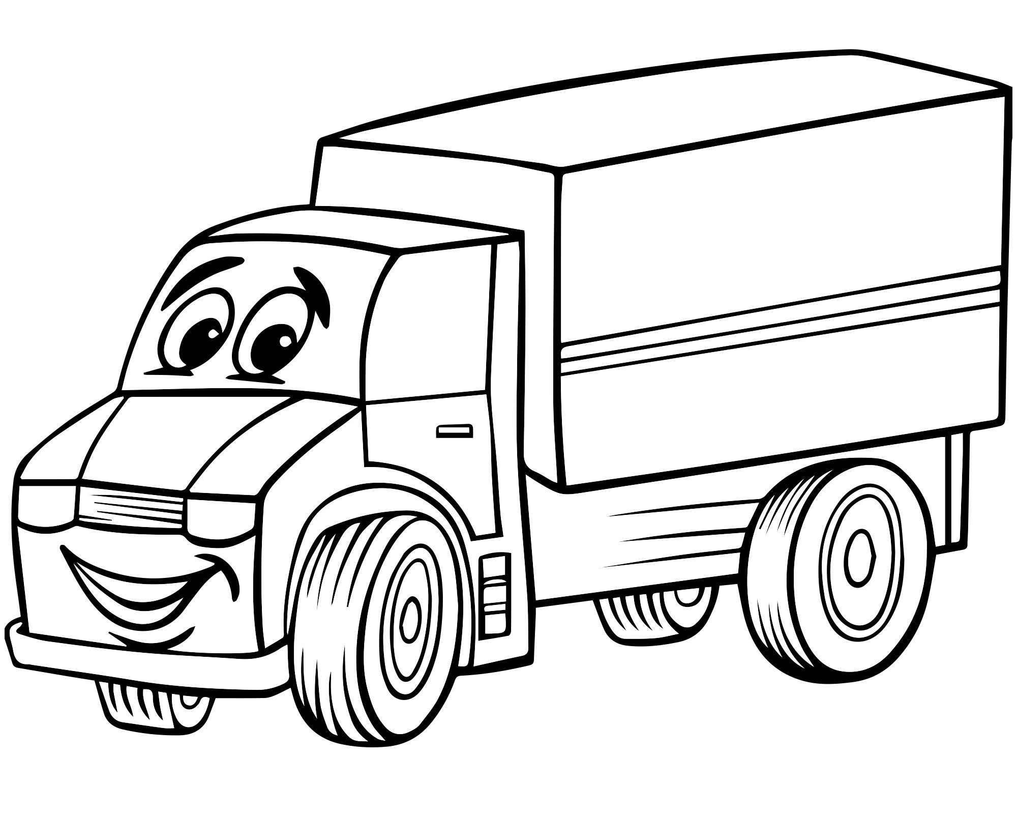 Добрый грузовичок раскраска для детей