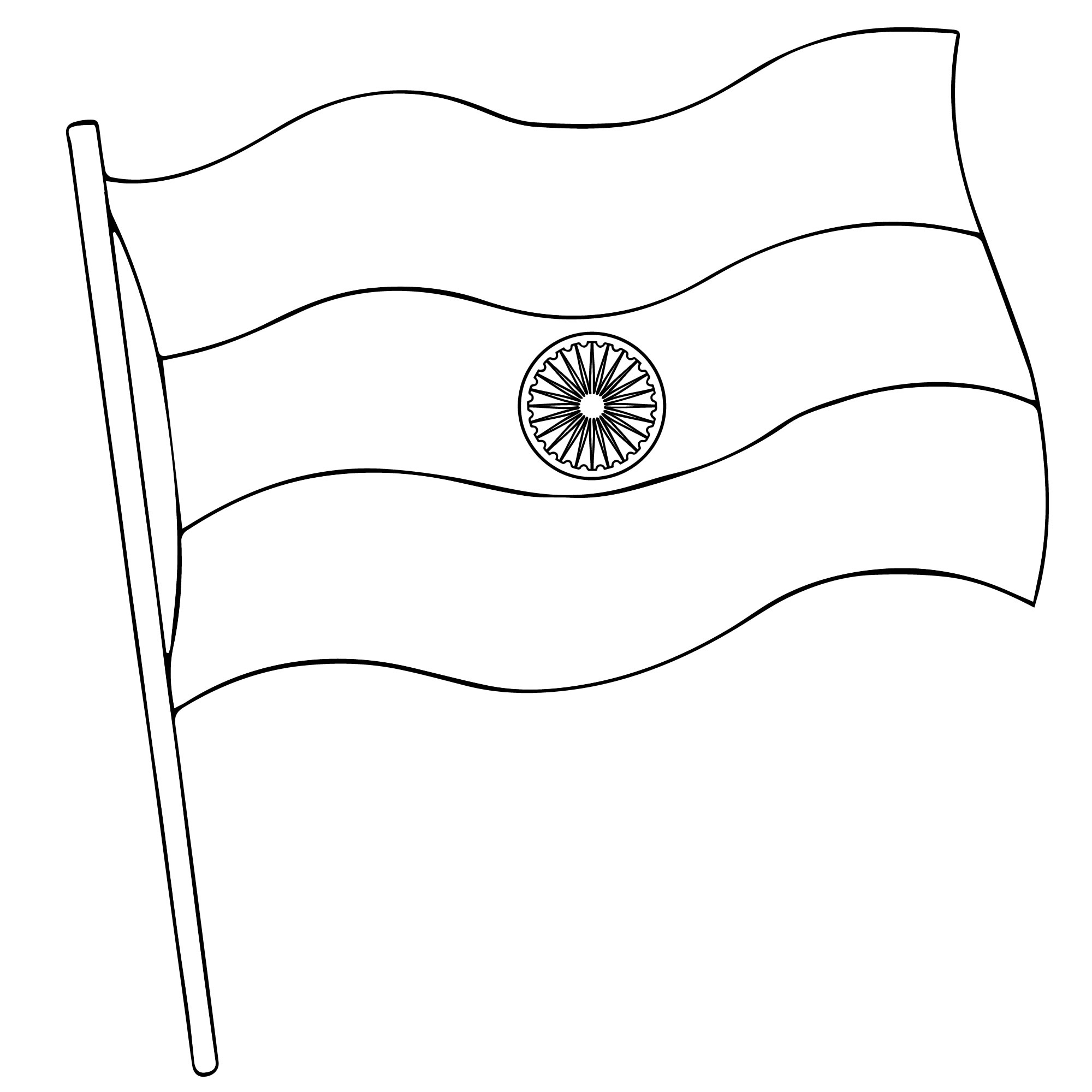 Флаг Индии раскраска для детей