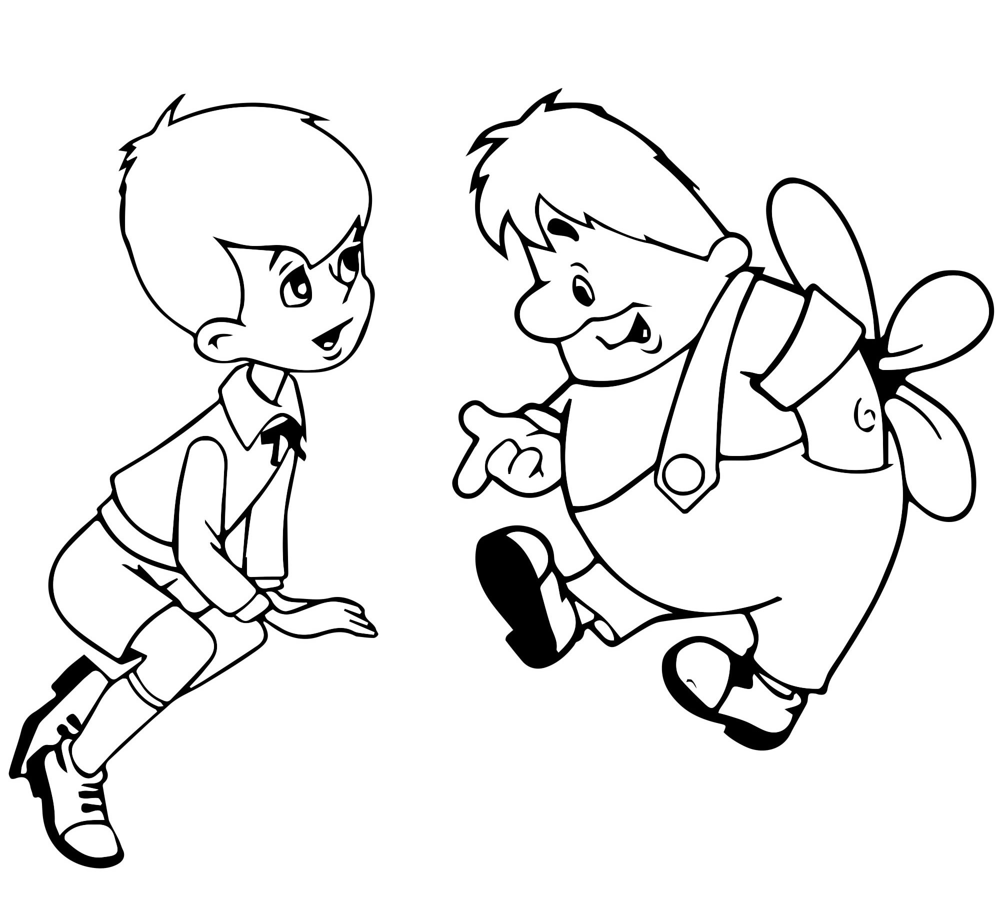 Раскраска Малыш и Карлсон | Раскраски из мультфильма Малыш и Карлсон