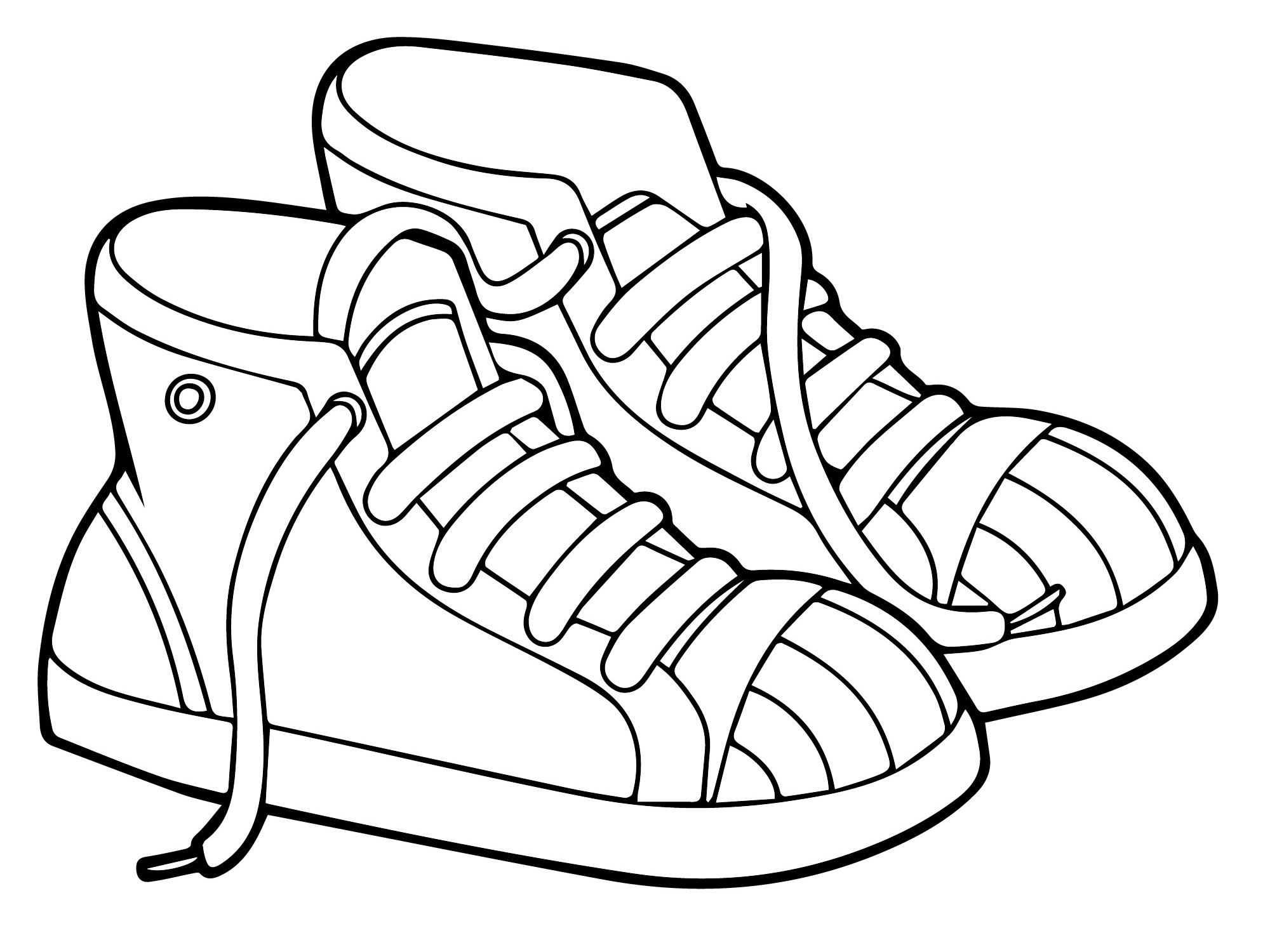 Раскраска Обувь — распечатать и скачать бесплатно для детей