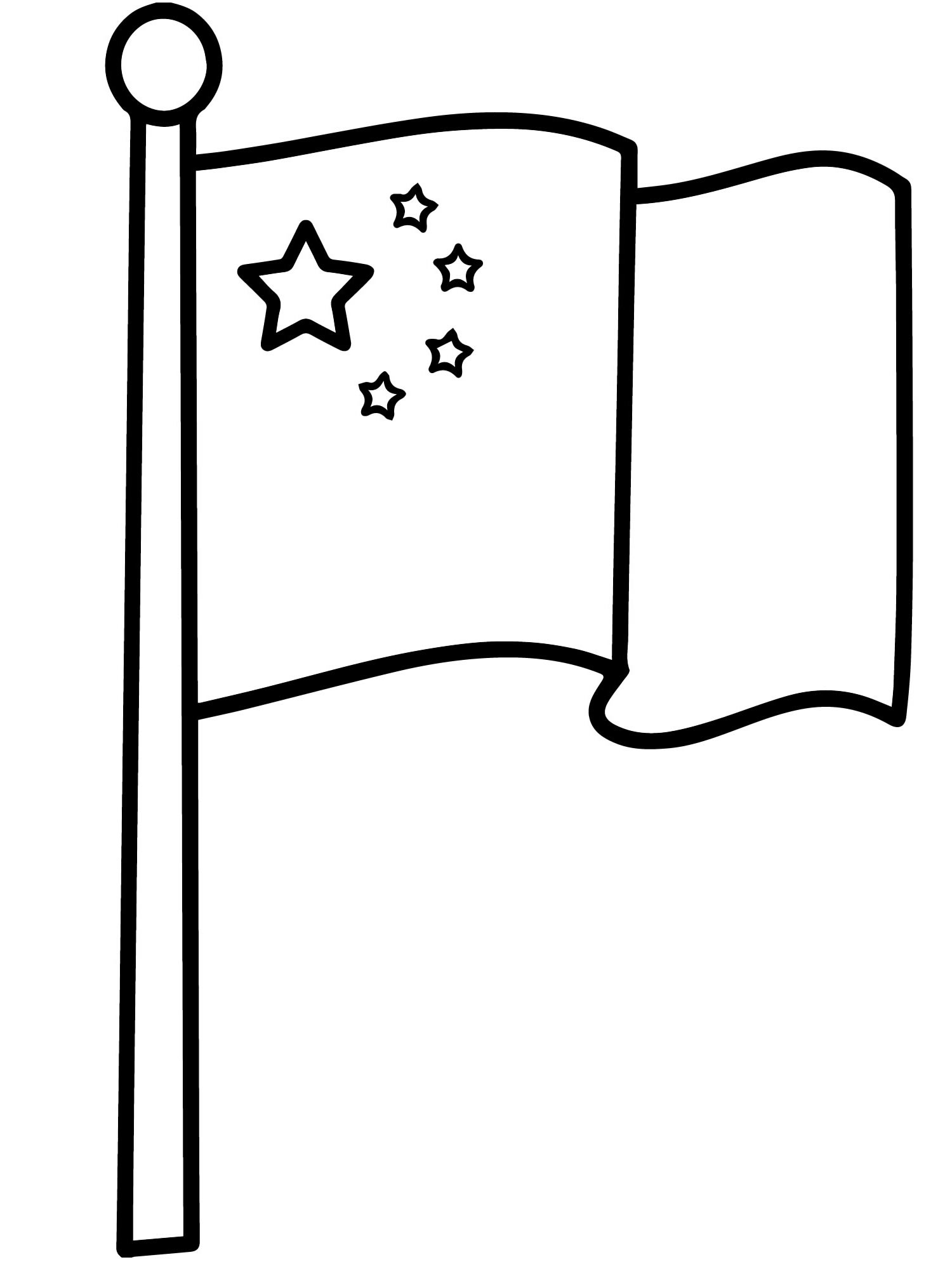 Флаг Китая раскраска для детей