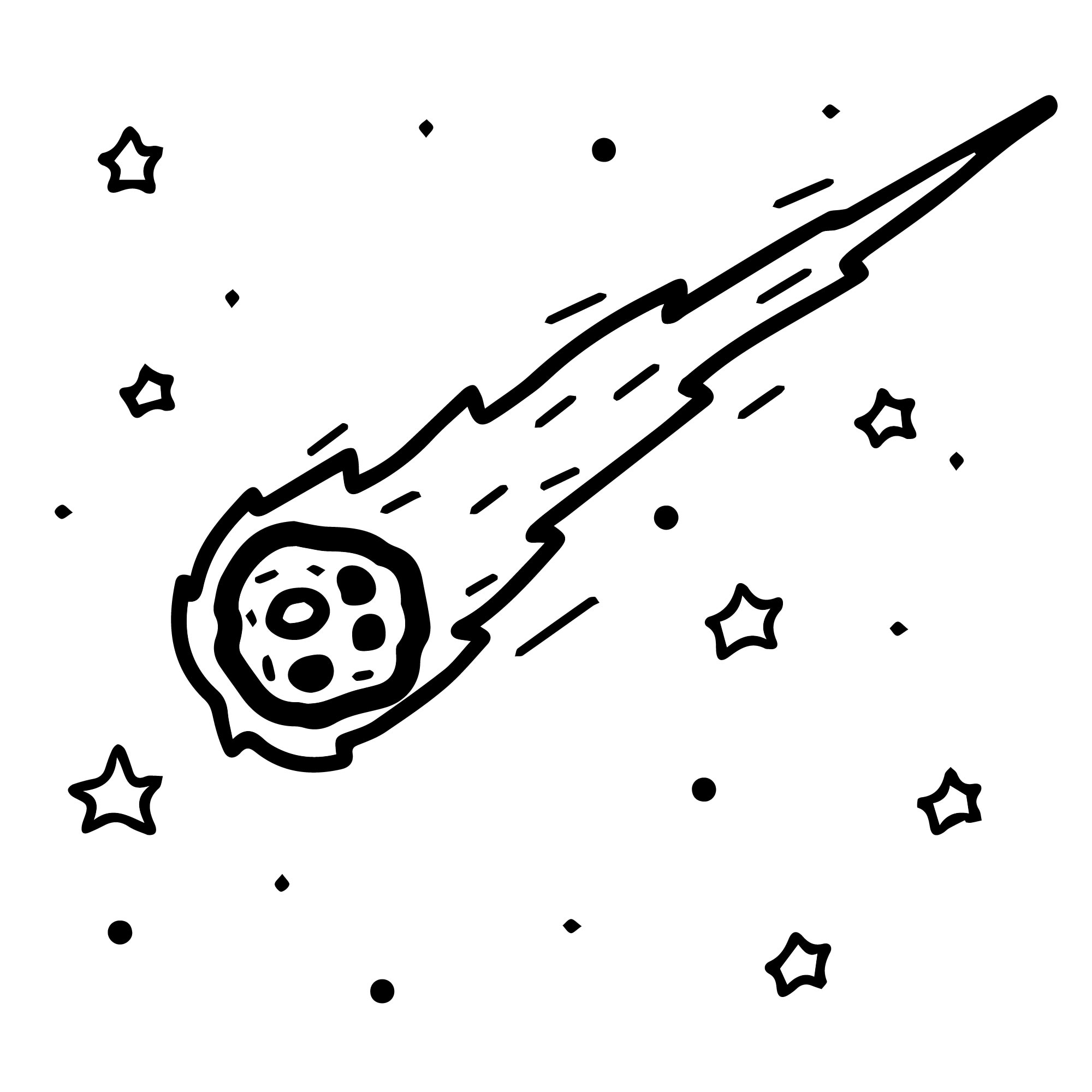 Летящая комета раскраска для детей