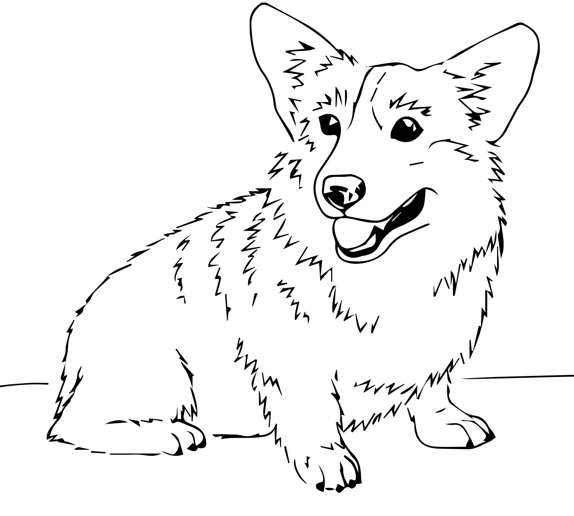 Раскраска Красивая собака – Развивающие иллюстрации