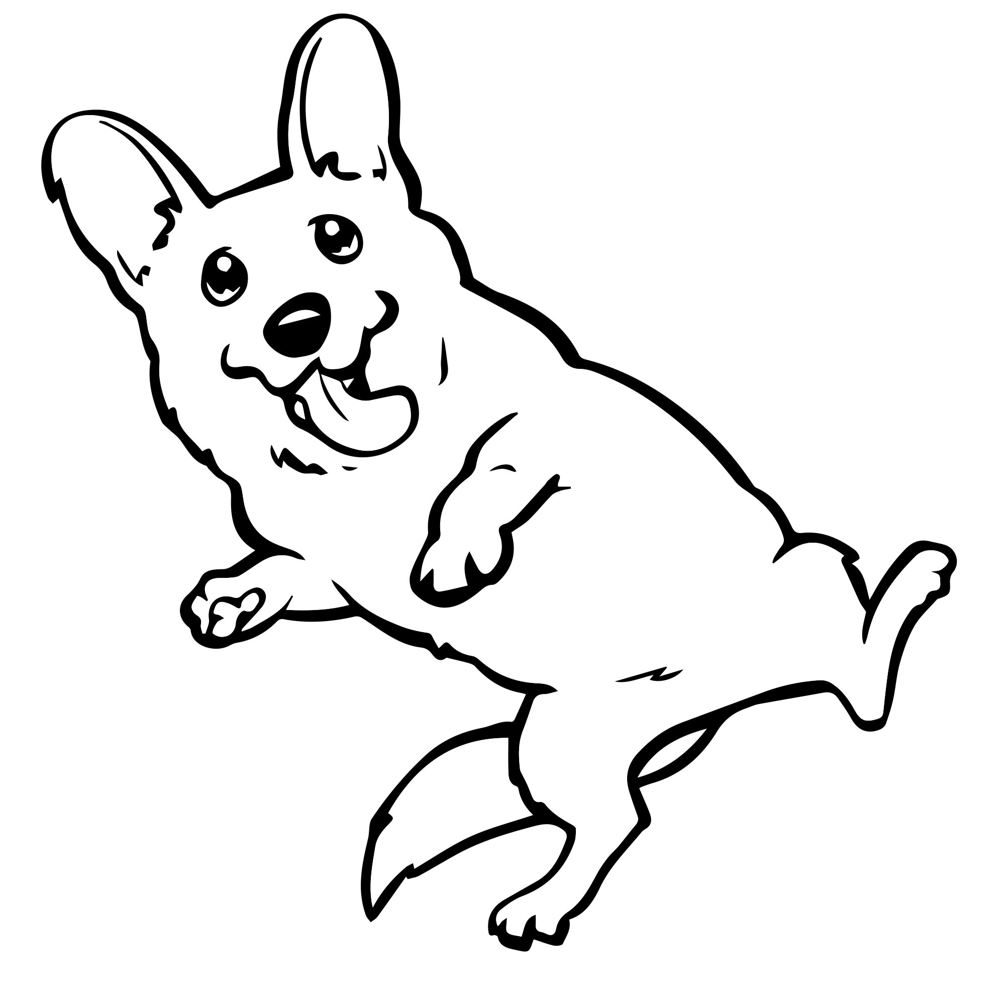 Собачка корги раскраска для детей