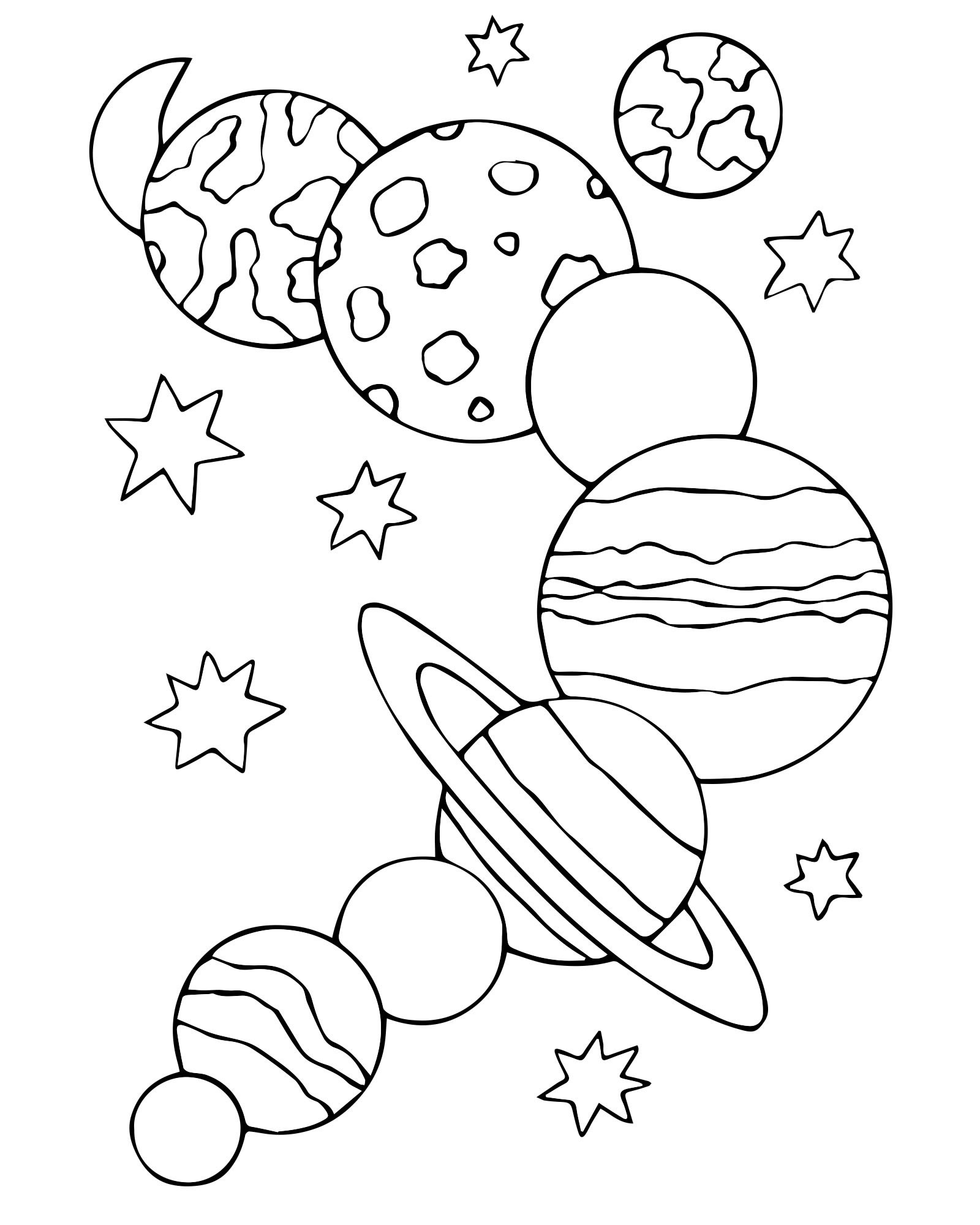 Планеты Солнечной системы раскраска для детей