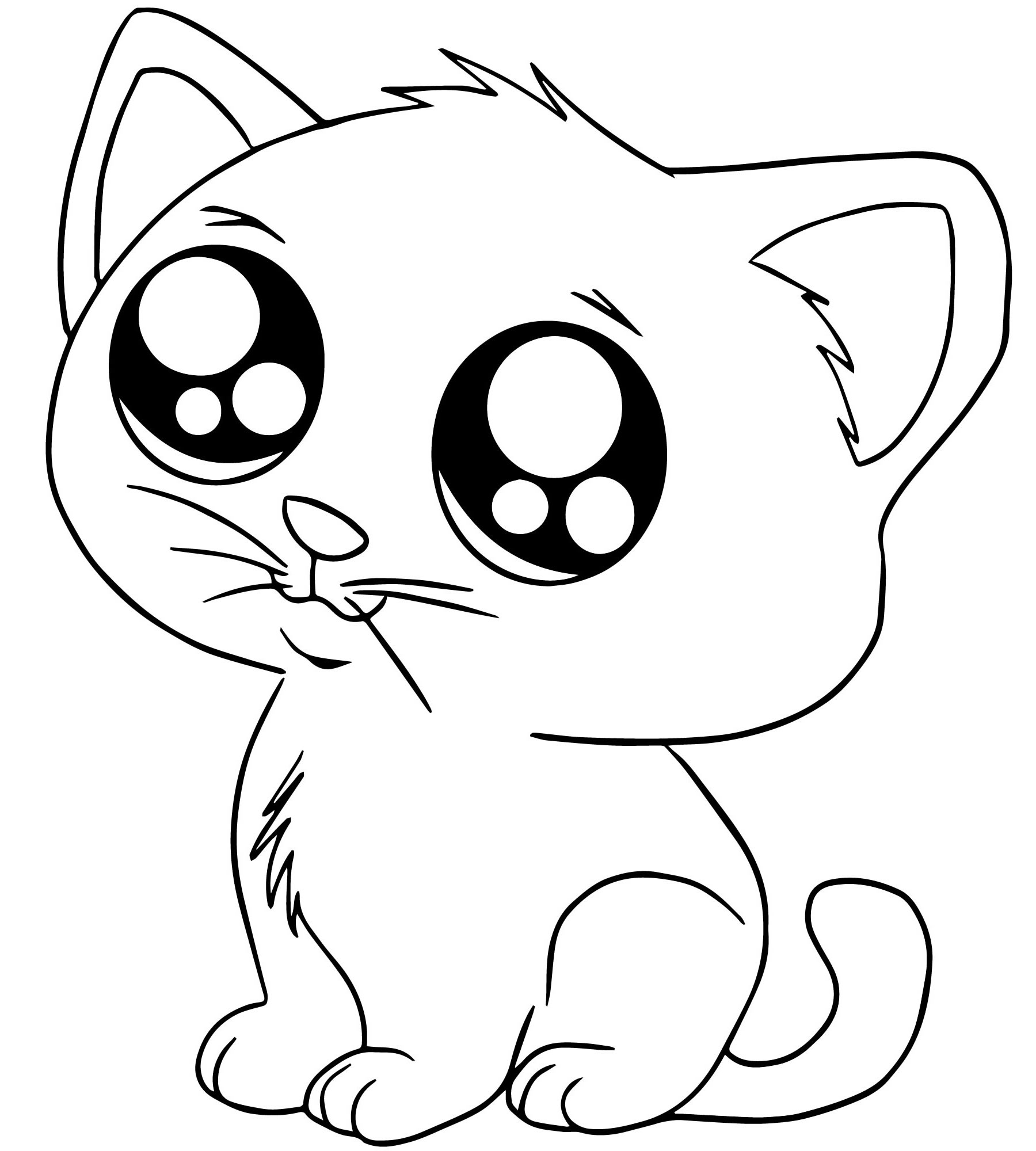 Напечатать милое. Раскраска. Котики. Рисунок кота для срисовки. Раскраска маленькие котята. Милые кошечки раскраска.
