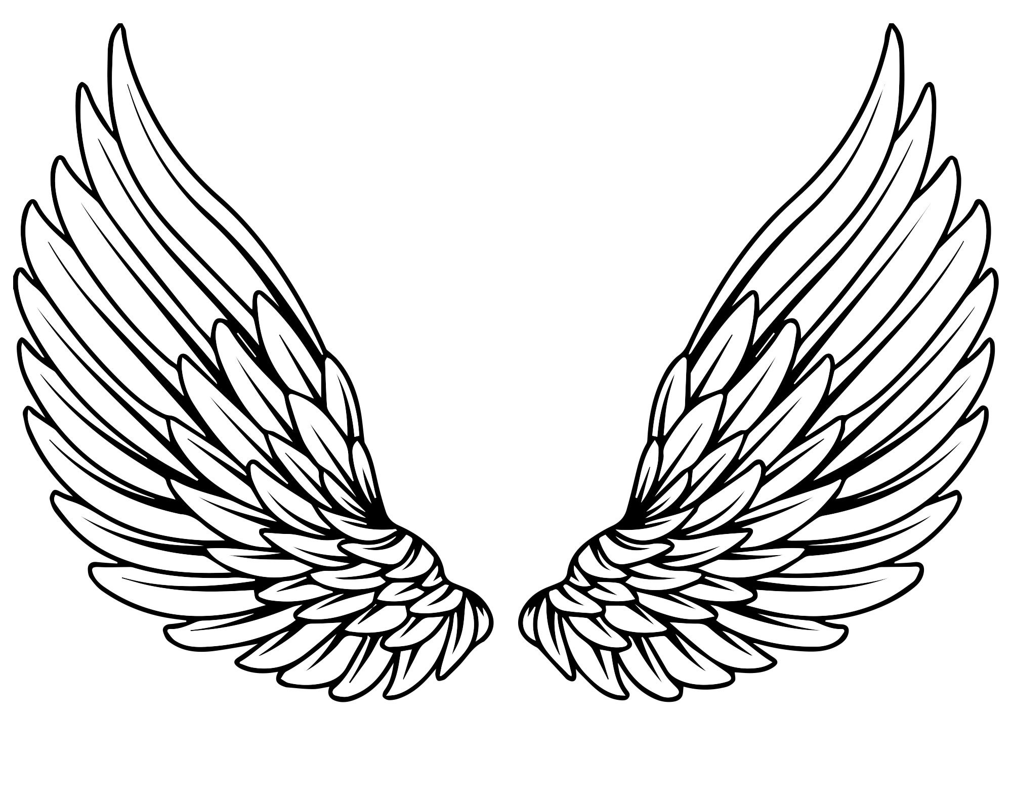 Крылья ангела детский рисунок