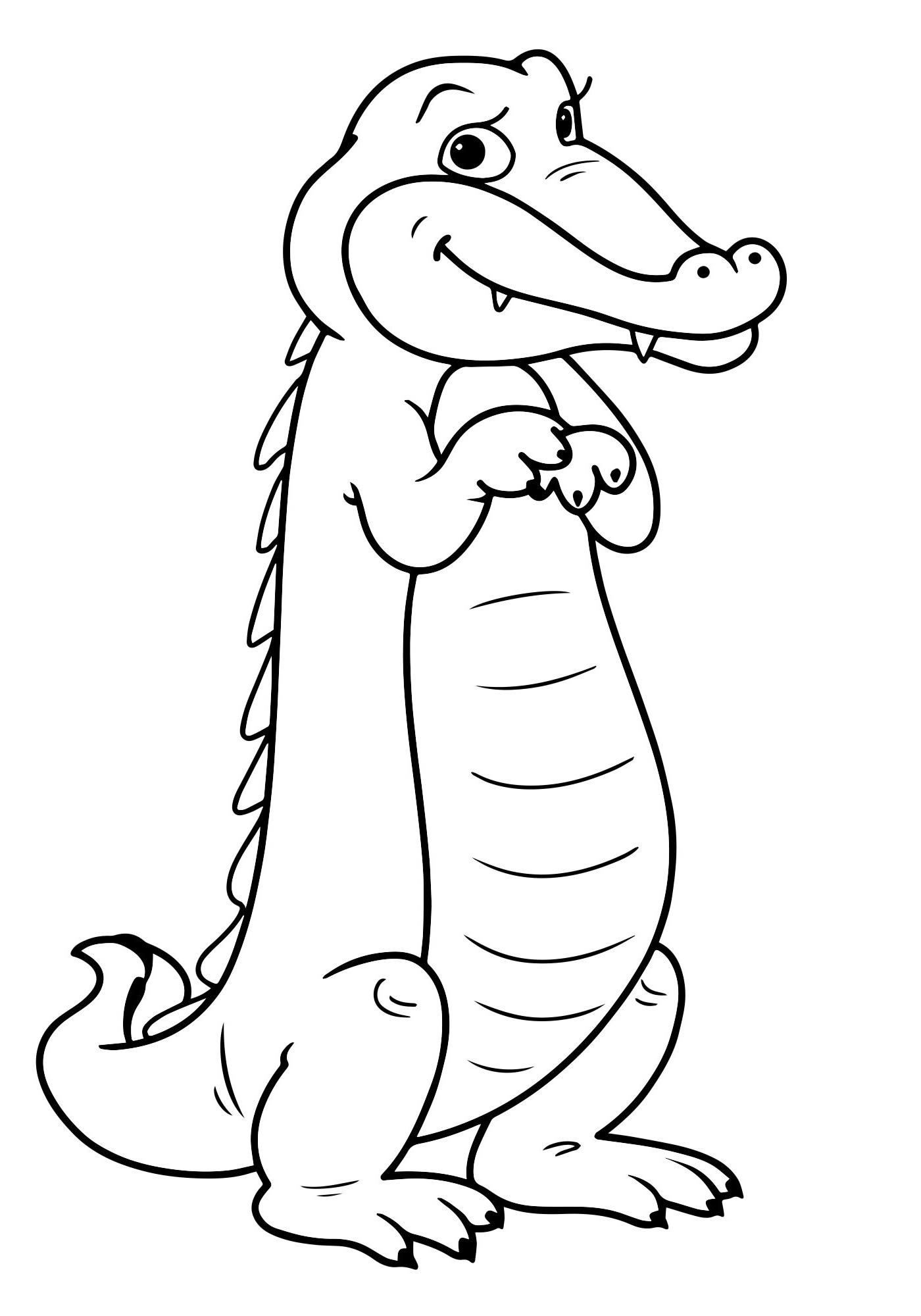 Добрый крокодил раскраска для детей