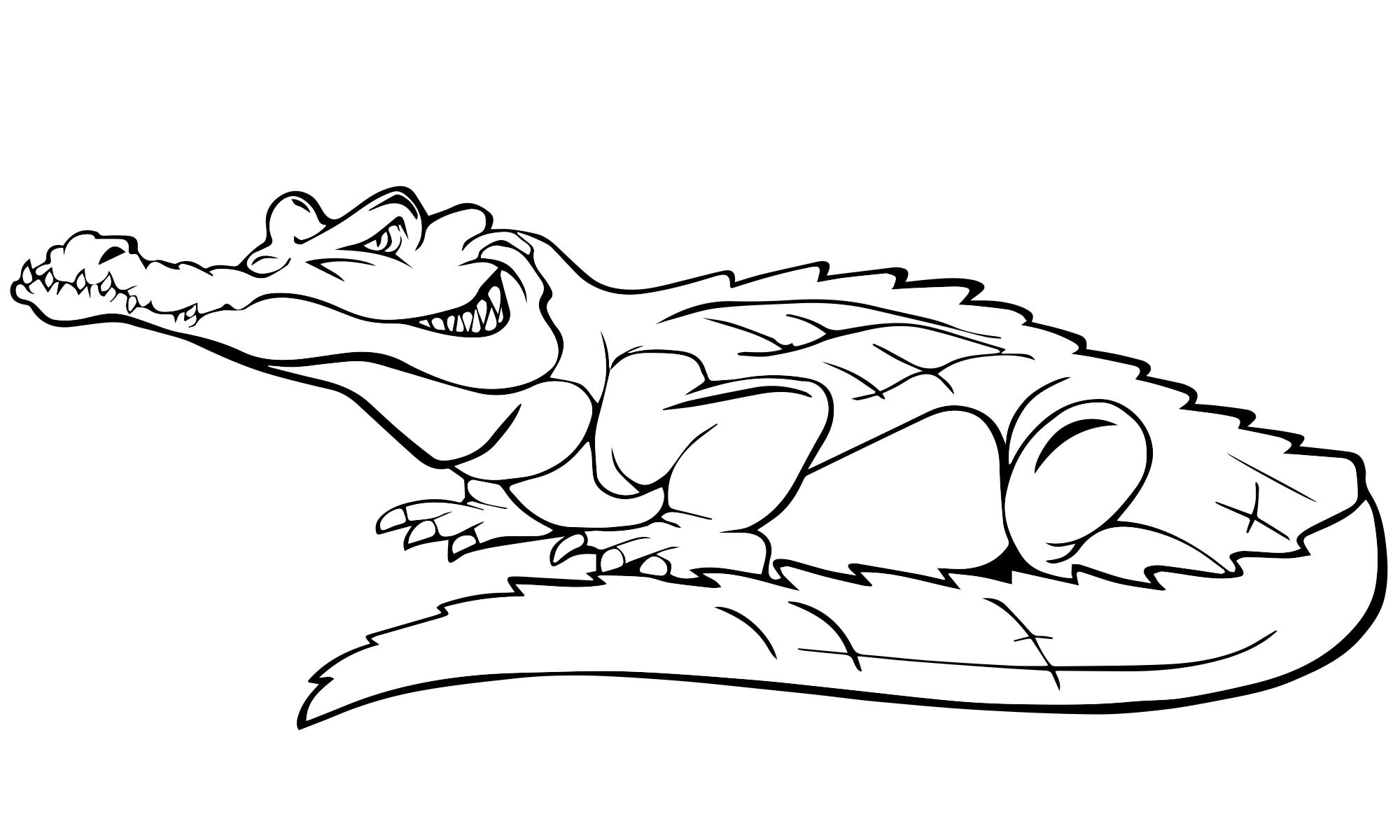 Злой крокодил раскраска для детей