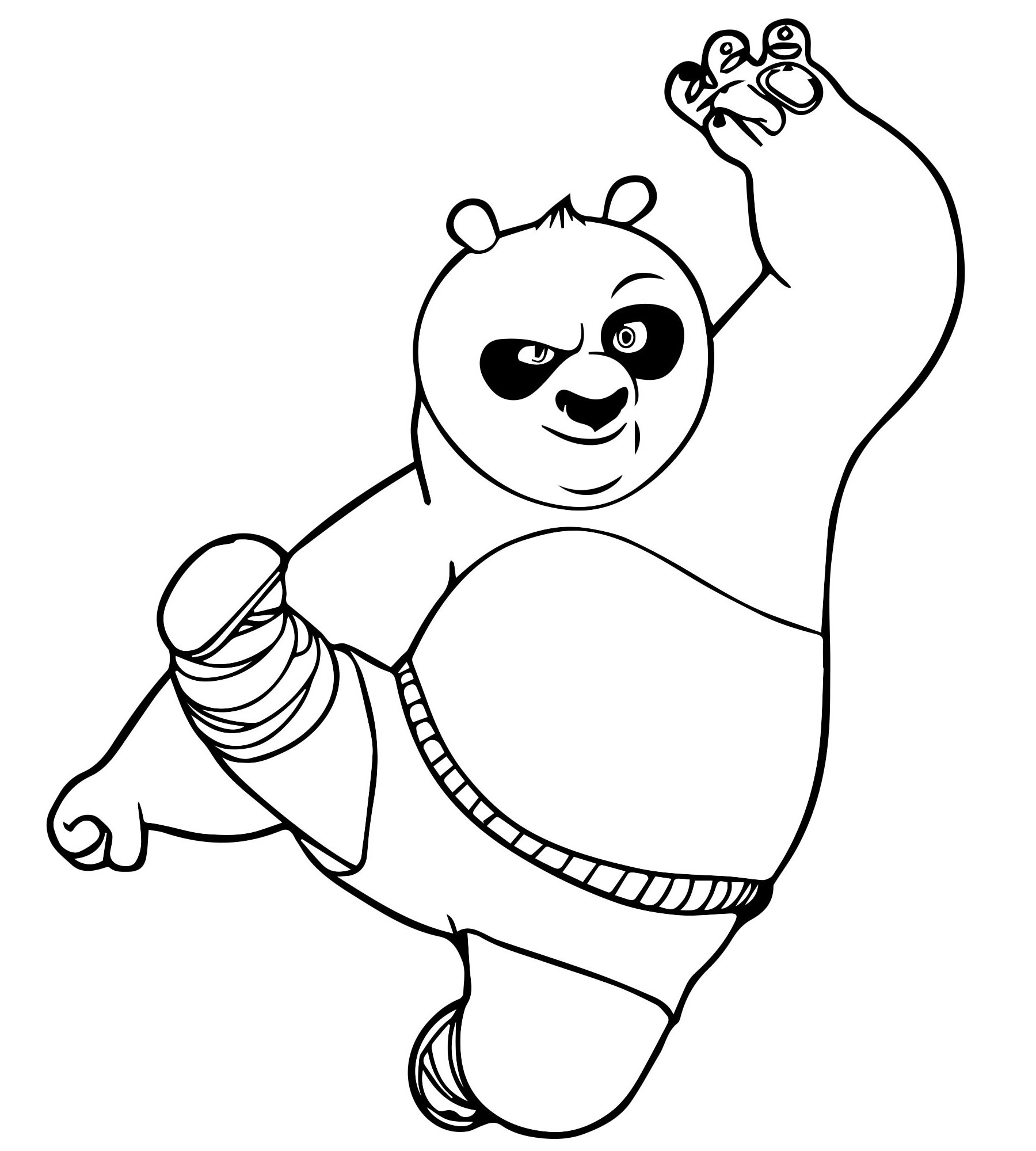 Раскраска Кунг фу панды