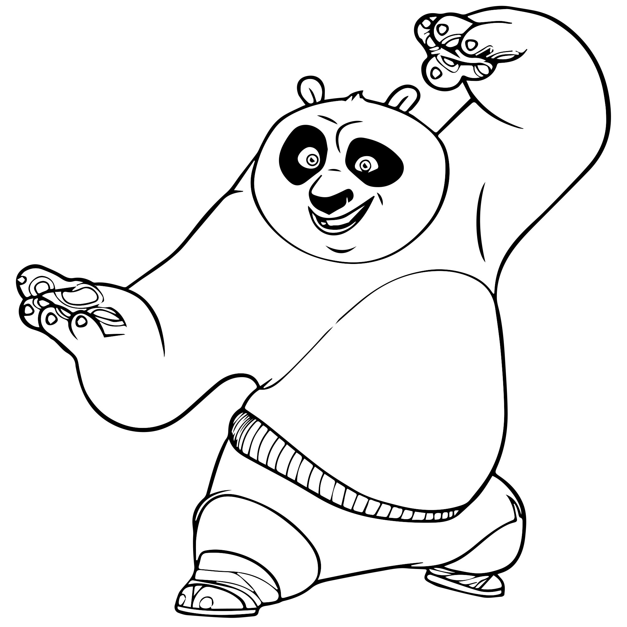 Панда из мультика раскраска для детей