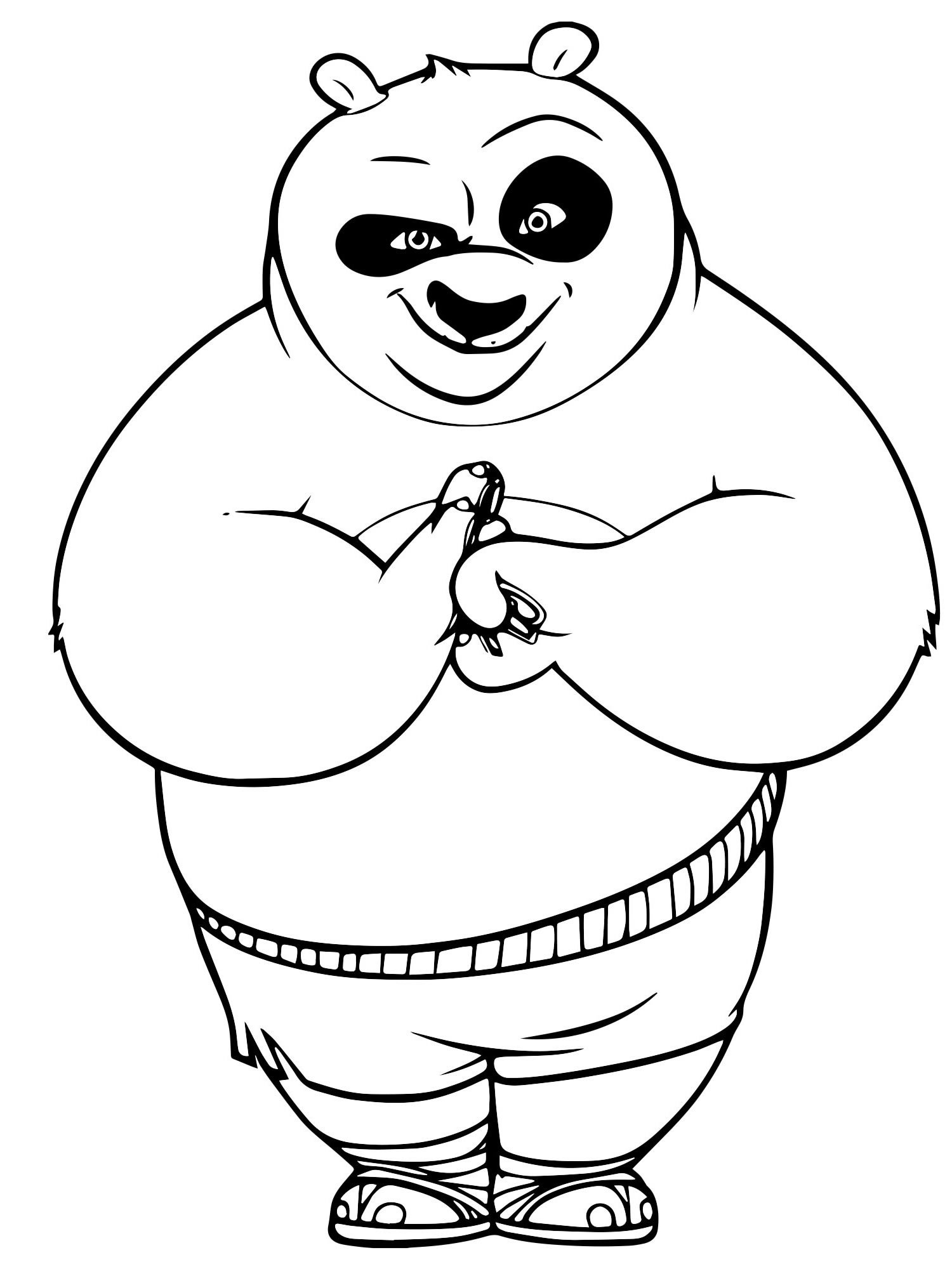 Мультфильм Кунг фу панда раскраска для детей