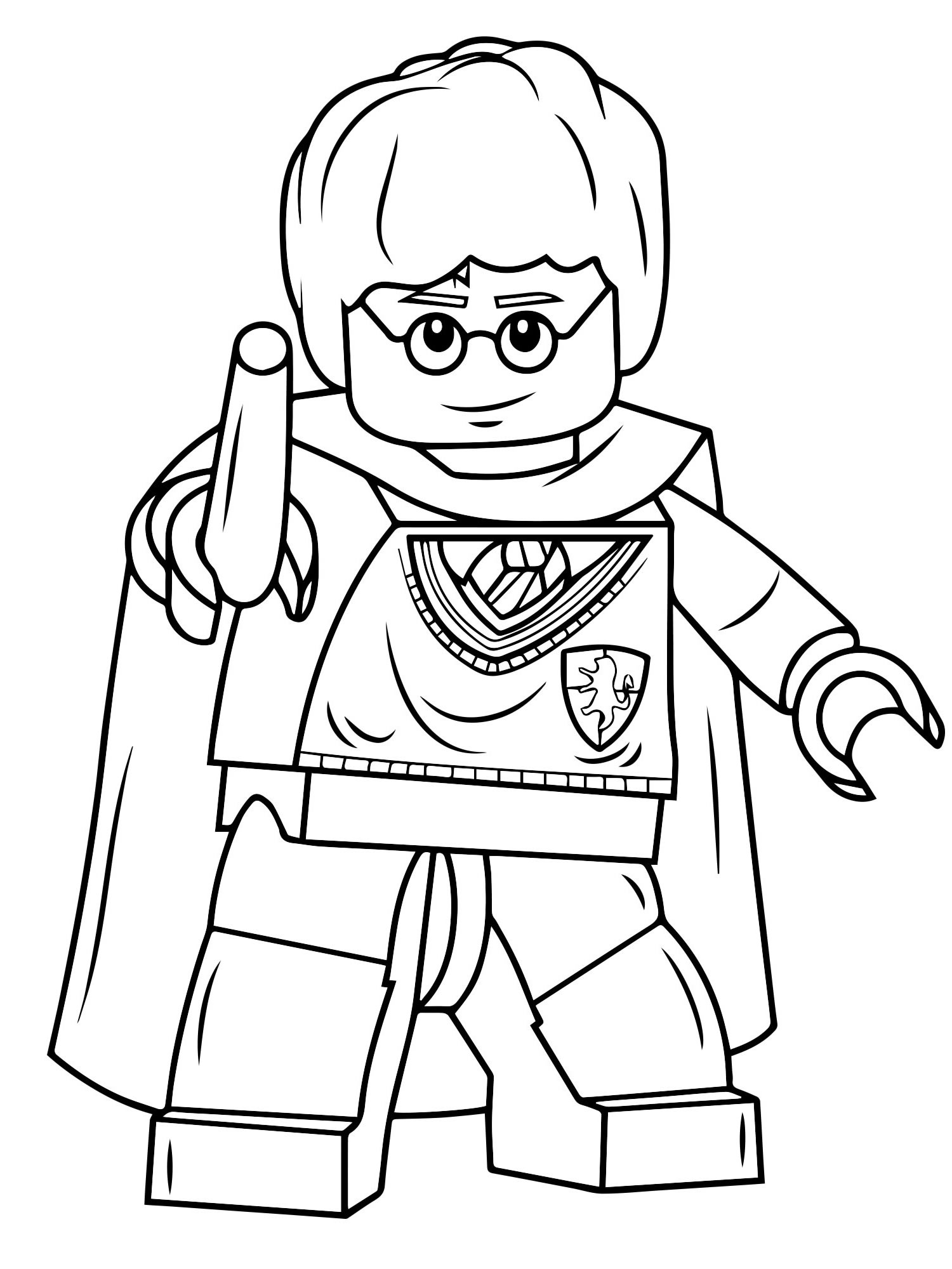 Гарри Поттер Лего раскраска для детей