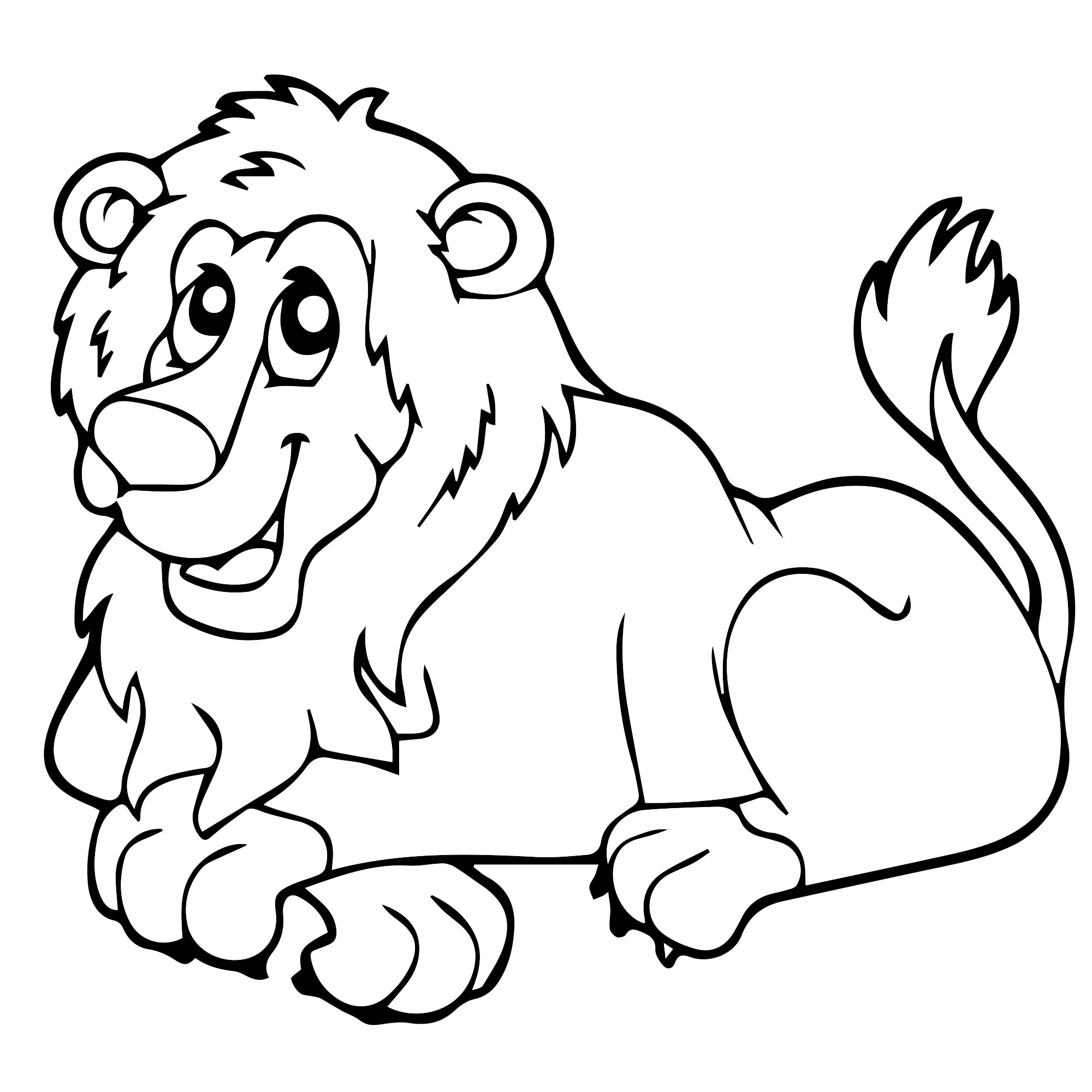 Раскраска Львов для детей