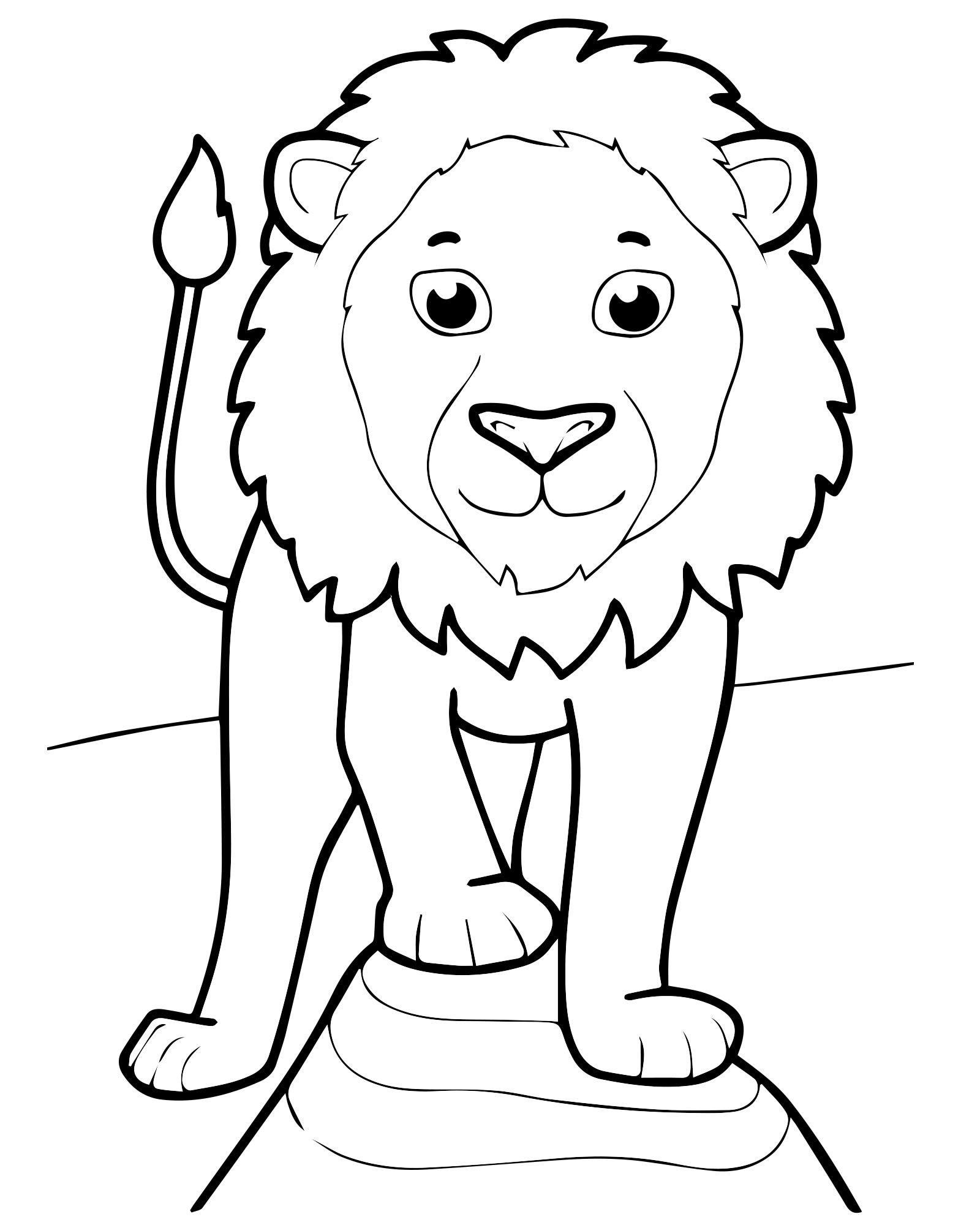 Лев из мультика раскраска для детей