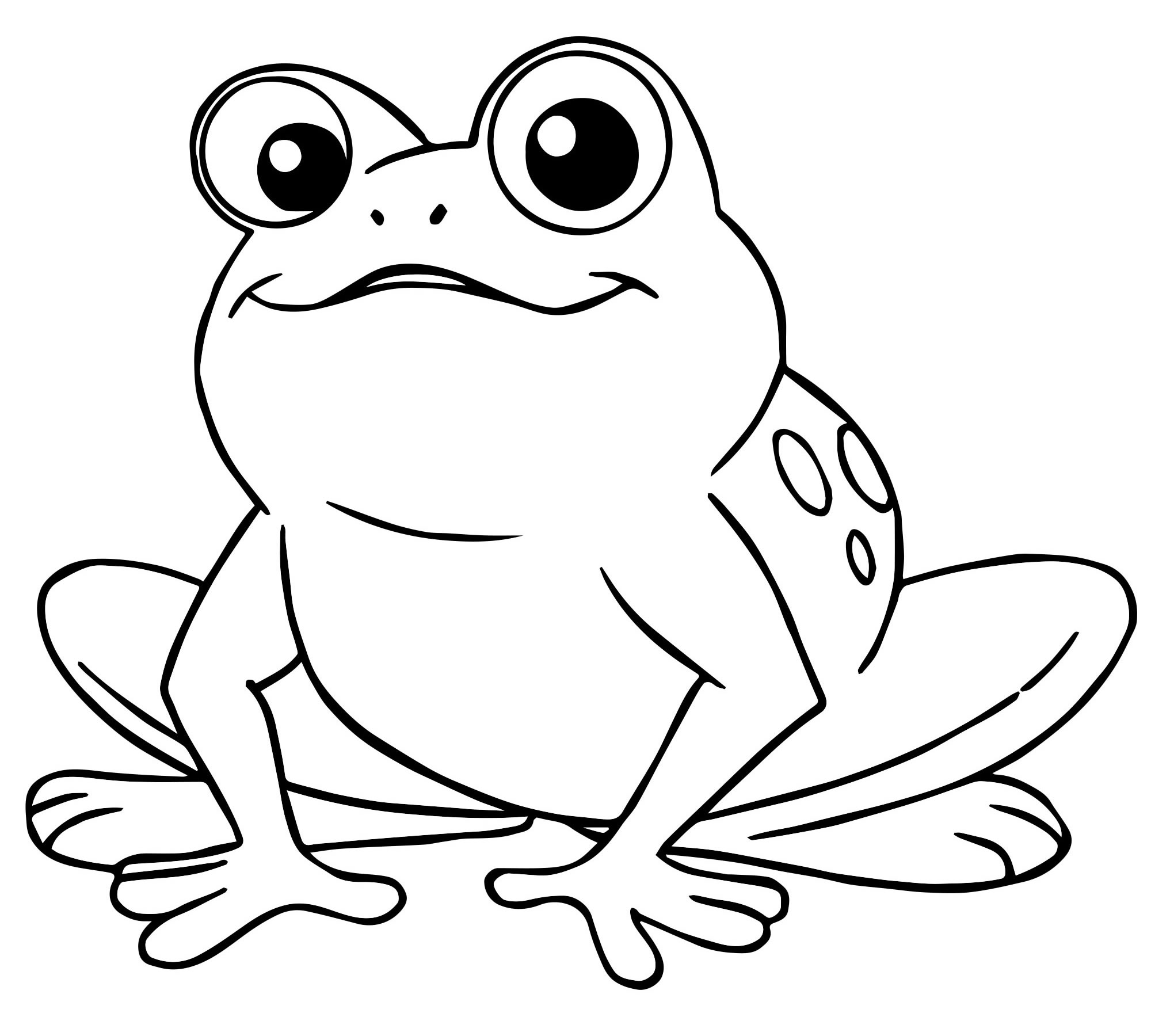 Раскраска маленькая жаба распечатать