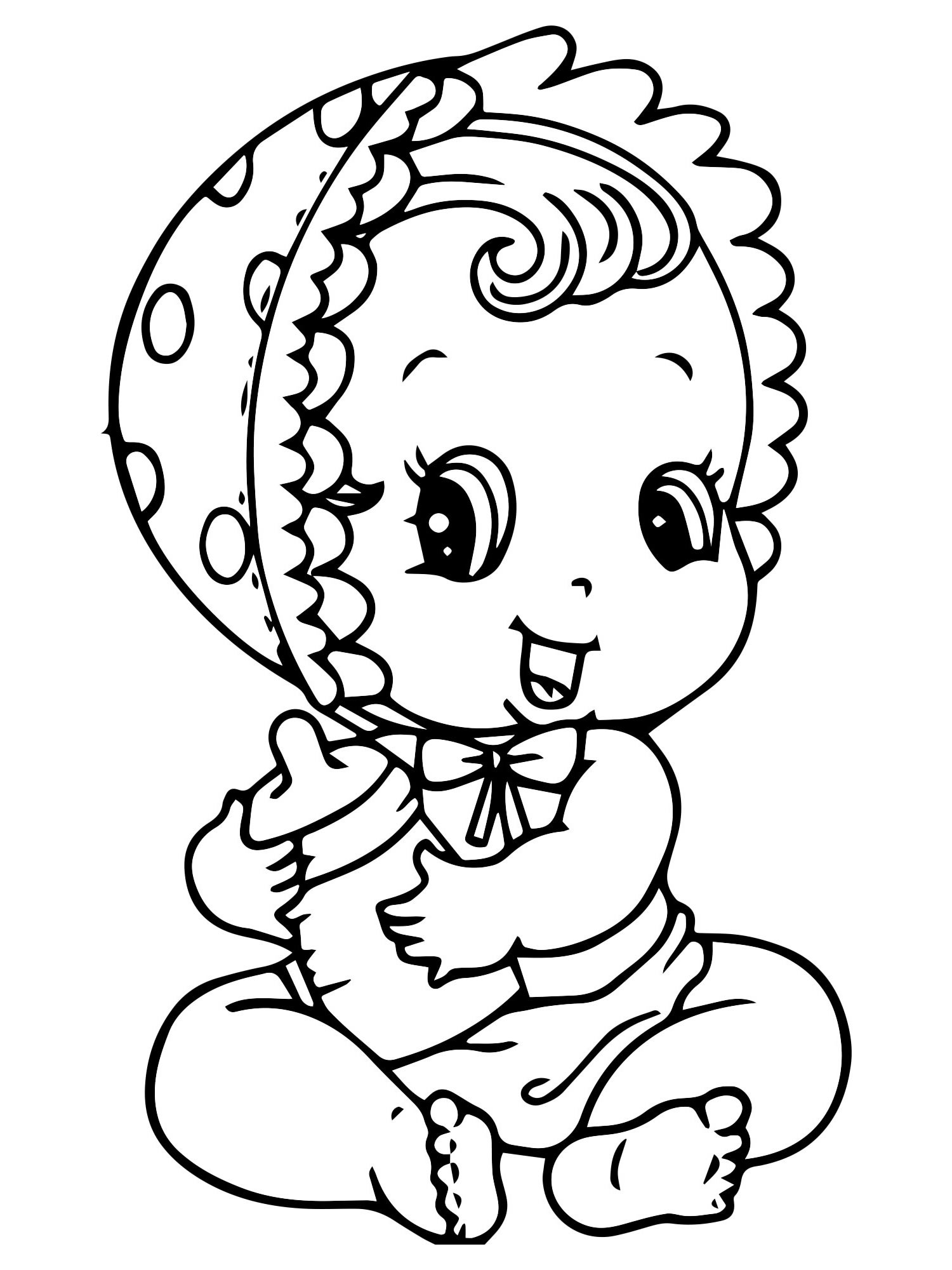 Малышка с бутылочкой раскраска для детей