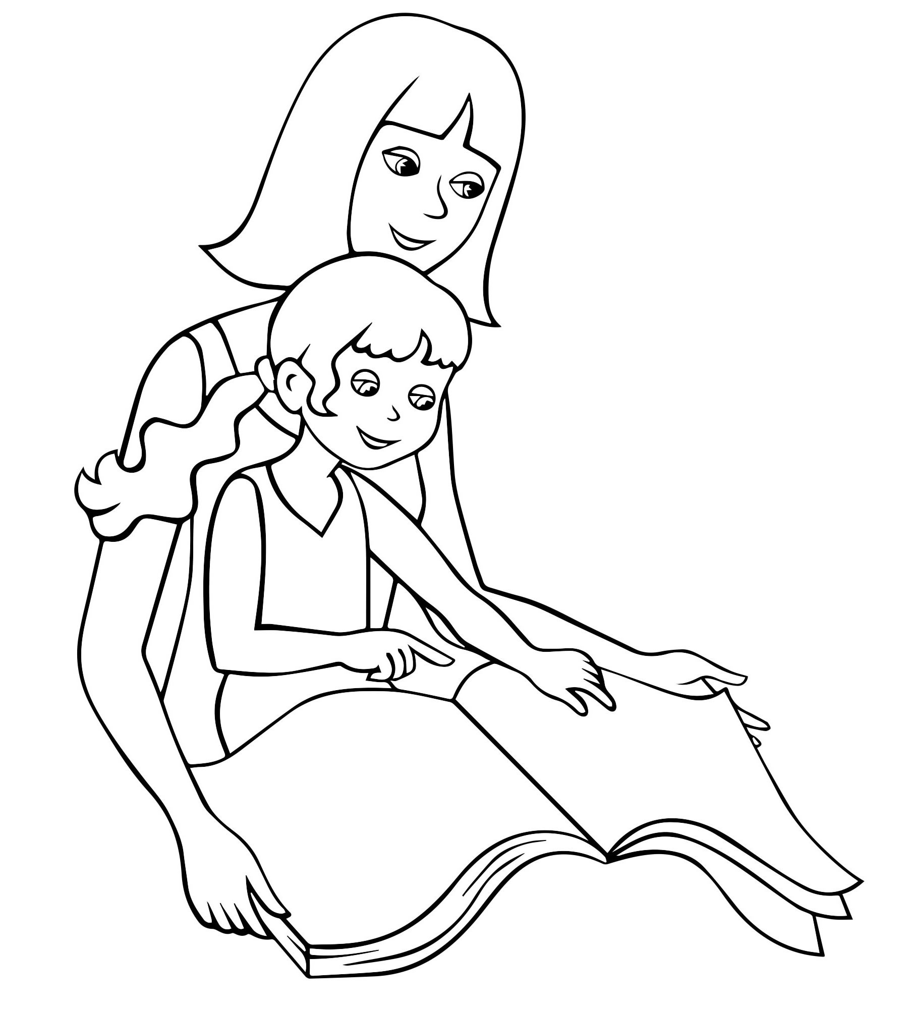 Раскраски из мультфильма Мама для мамонтенка скачать