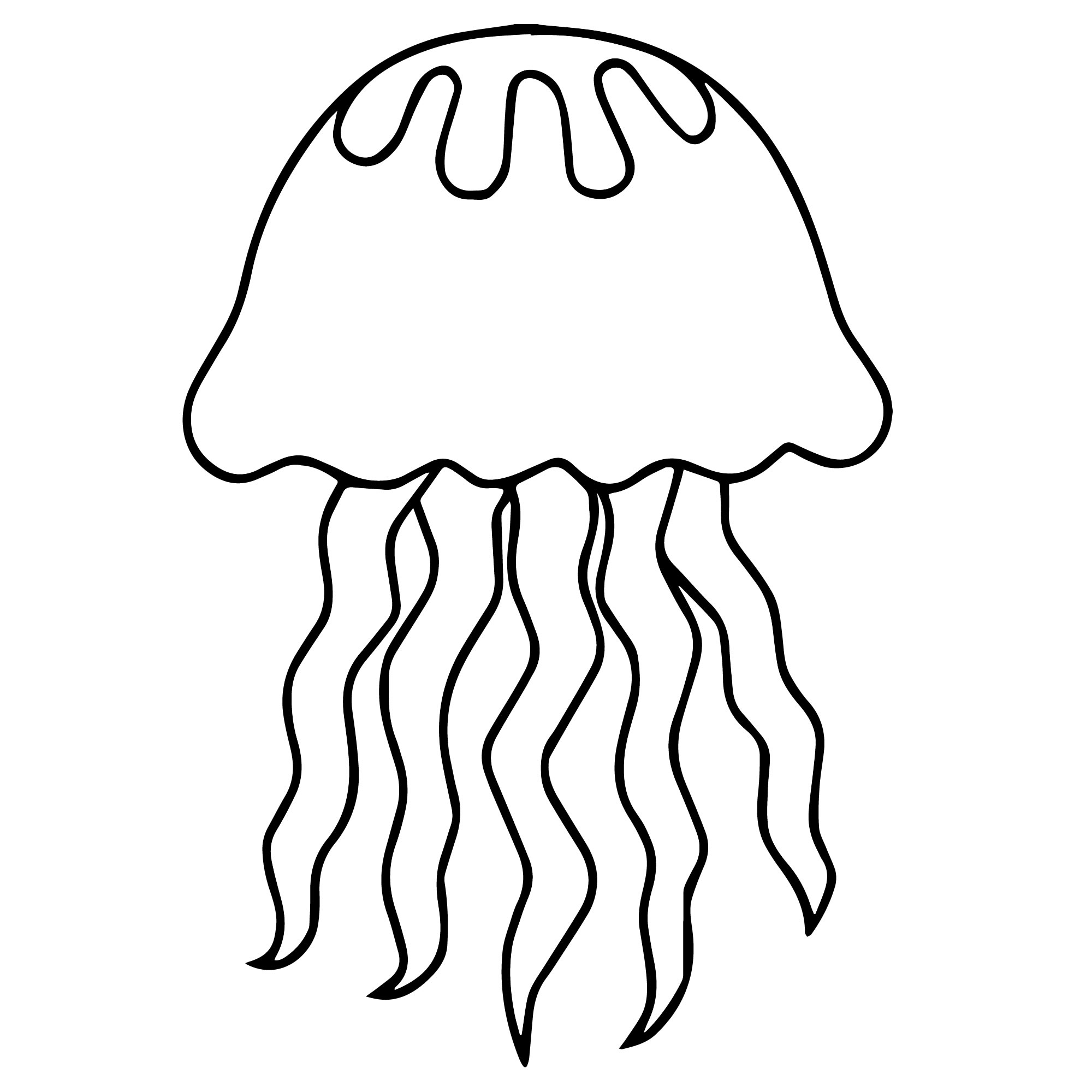 Медуза в море раскраска для детей