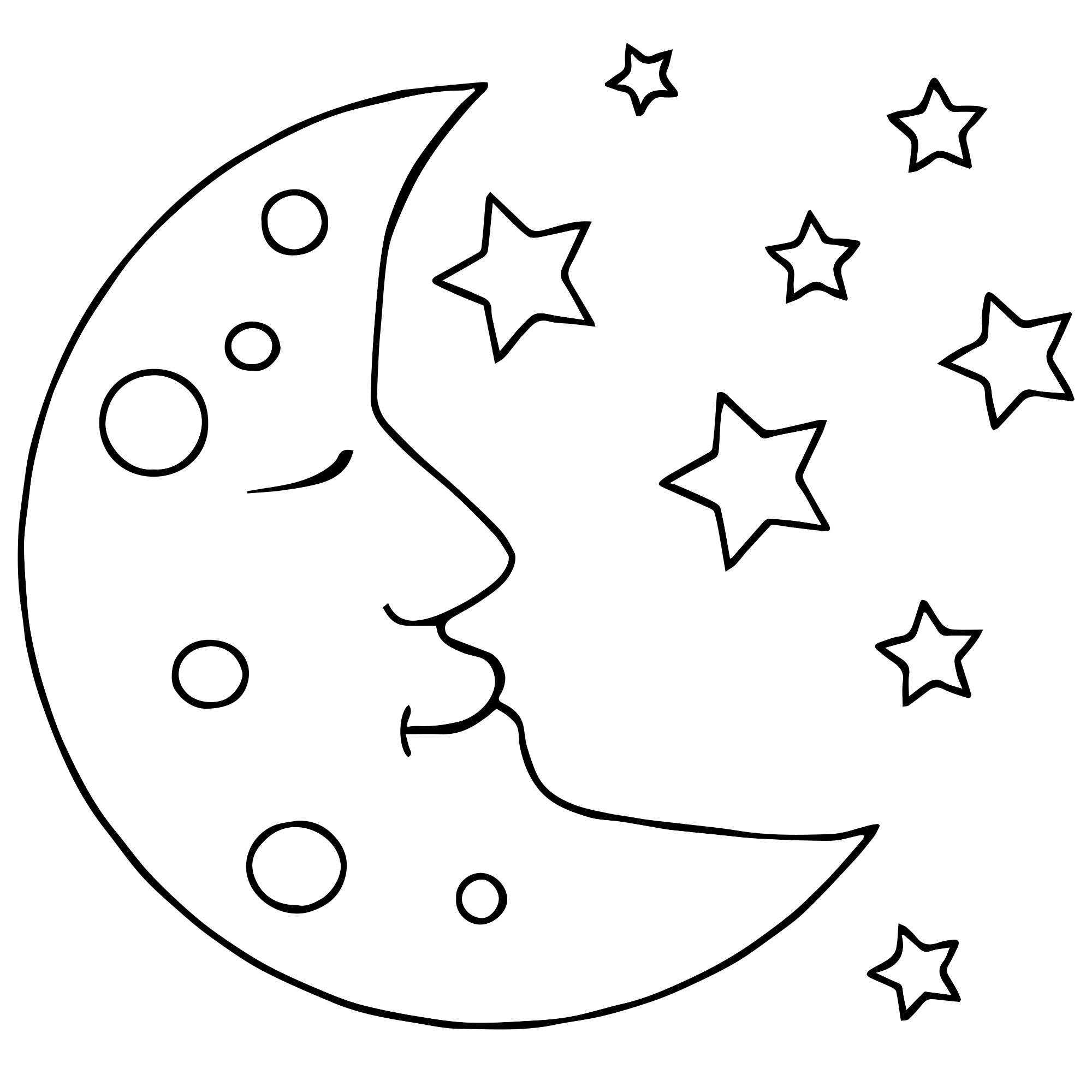 Луна и звёзды