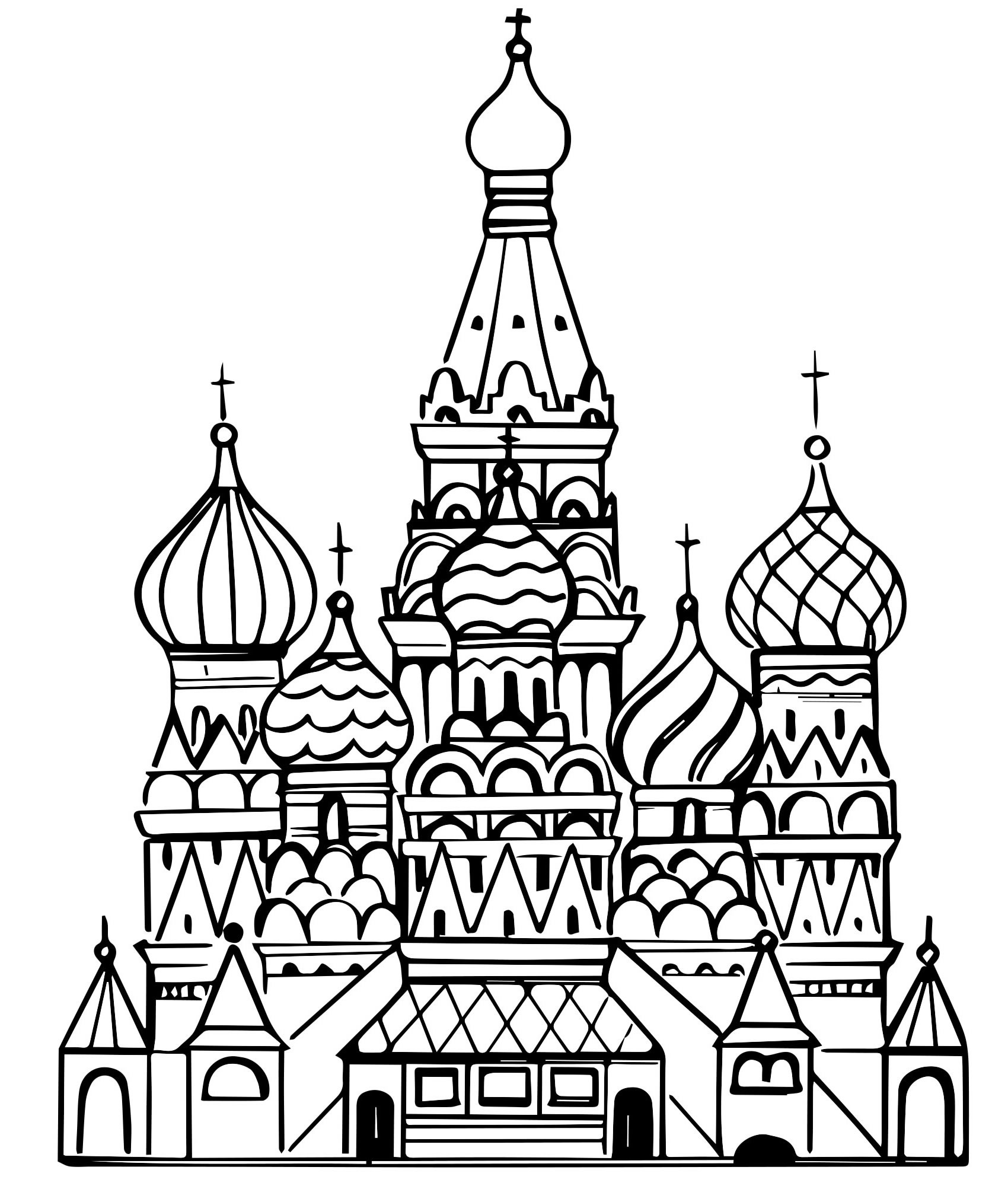 Город Москва раскраска для детей