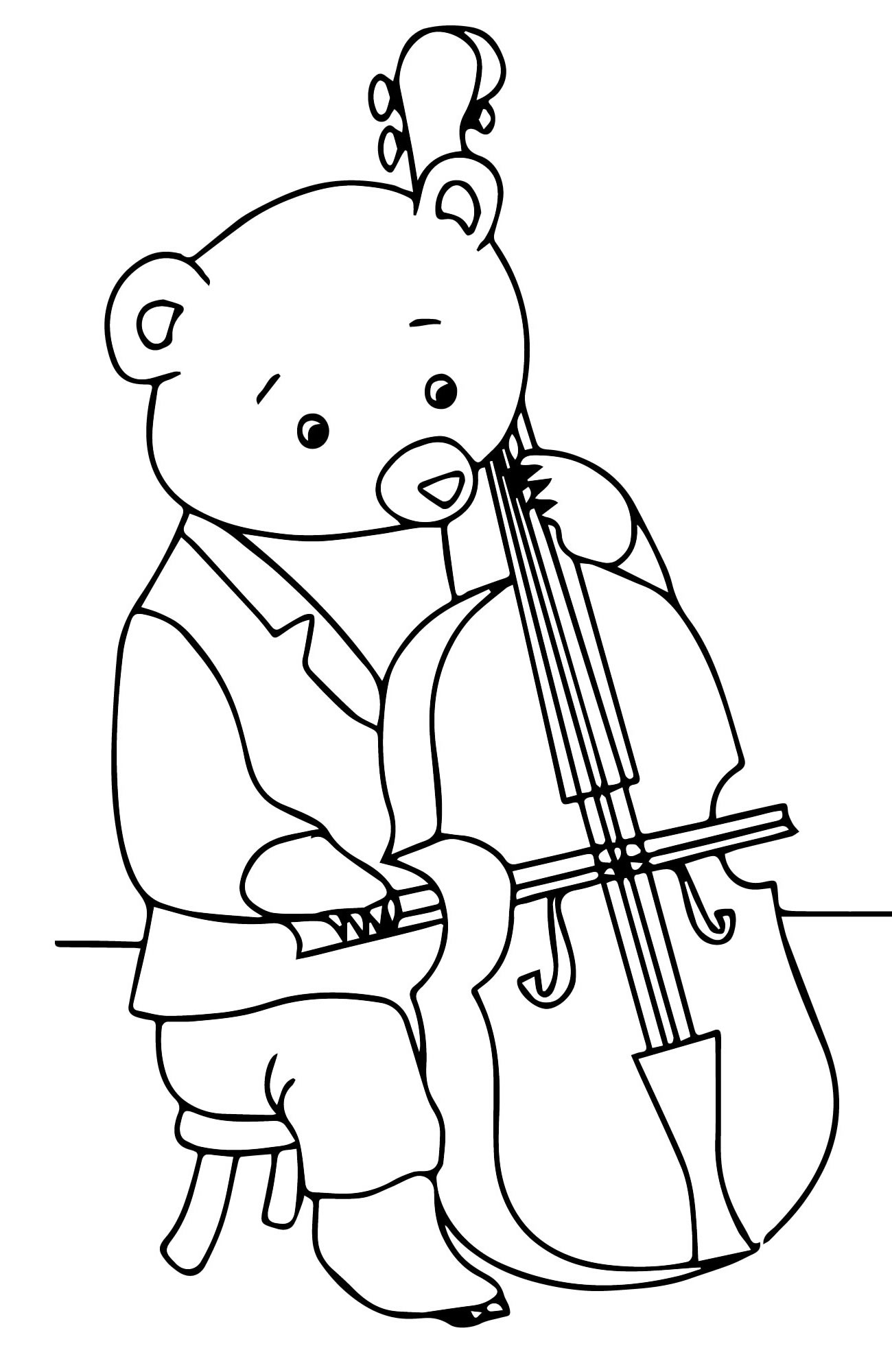 Детский рисунок виолончель