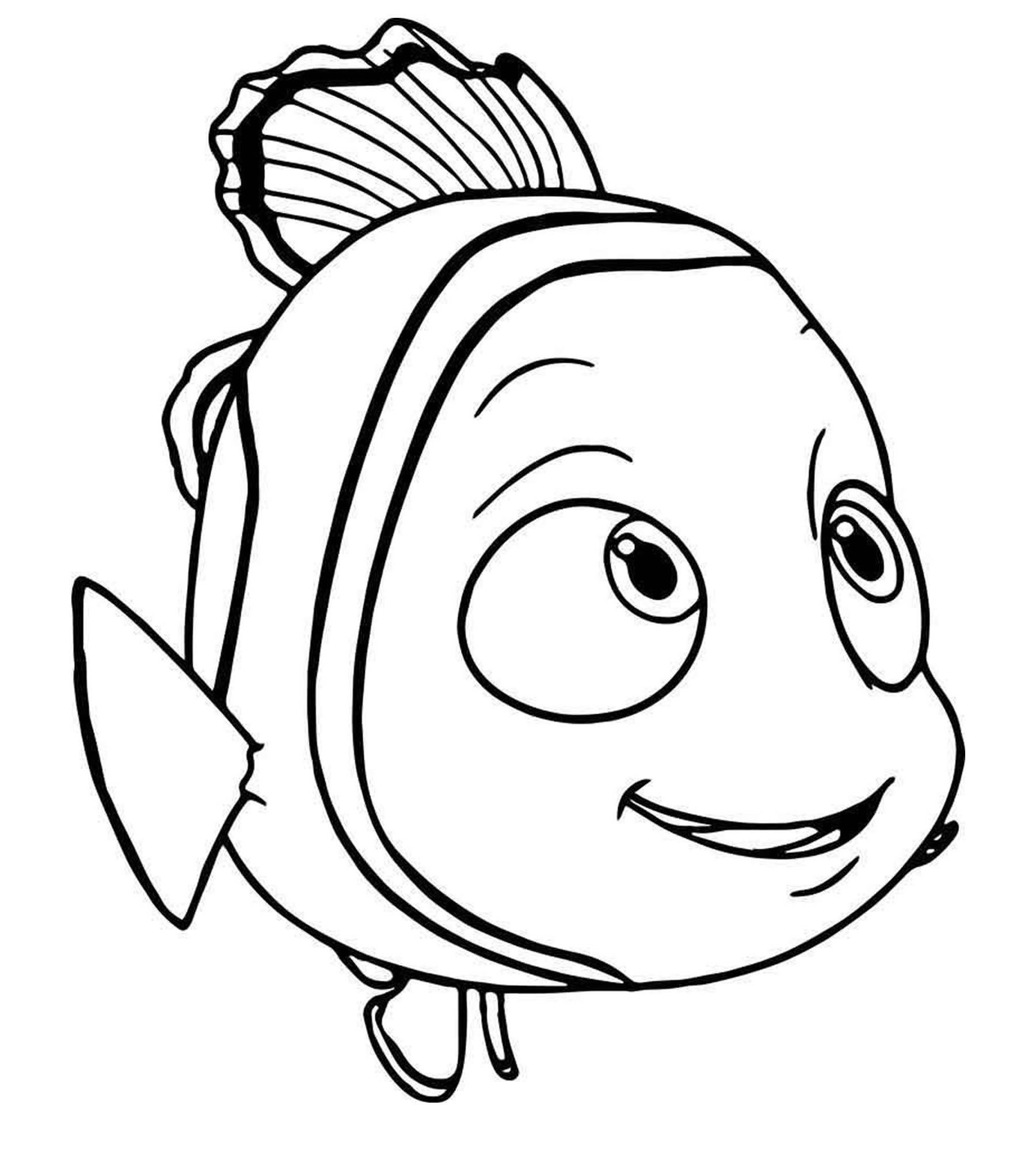 Портрет рыбки Немо раскраска для детей