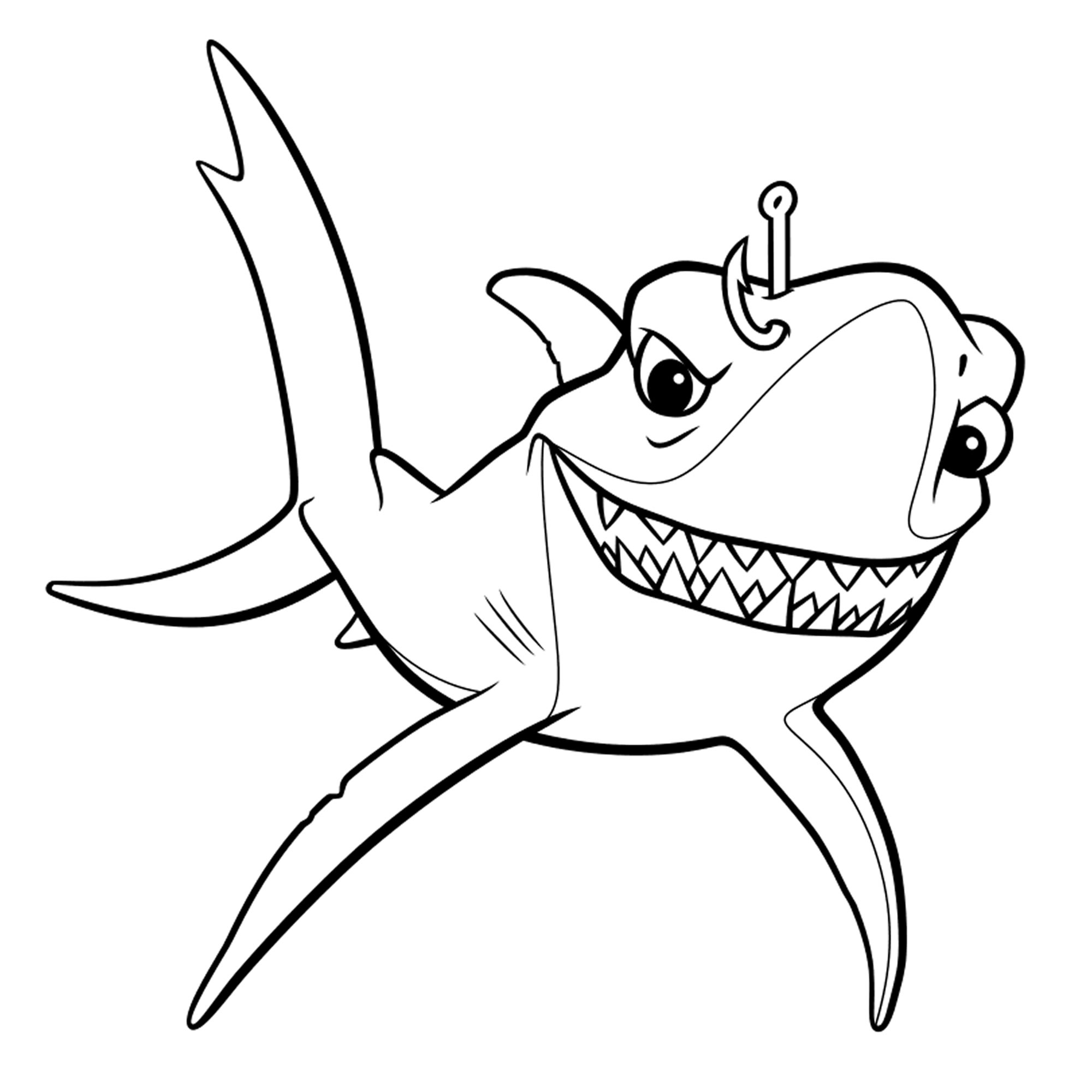Раскраски акула скачать и распечатать бесплатно