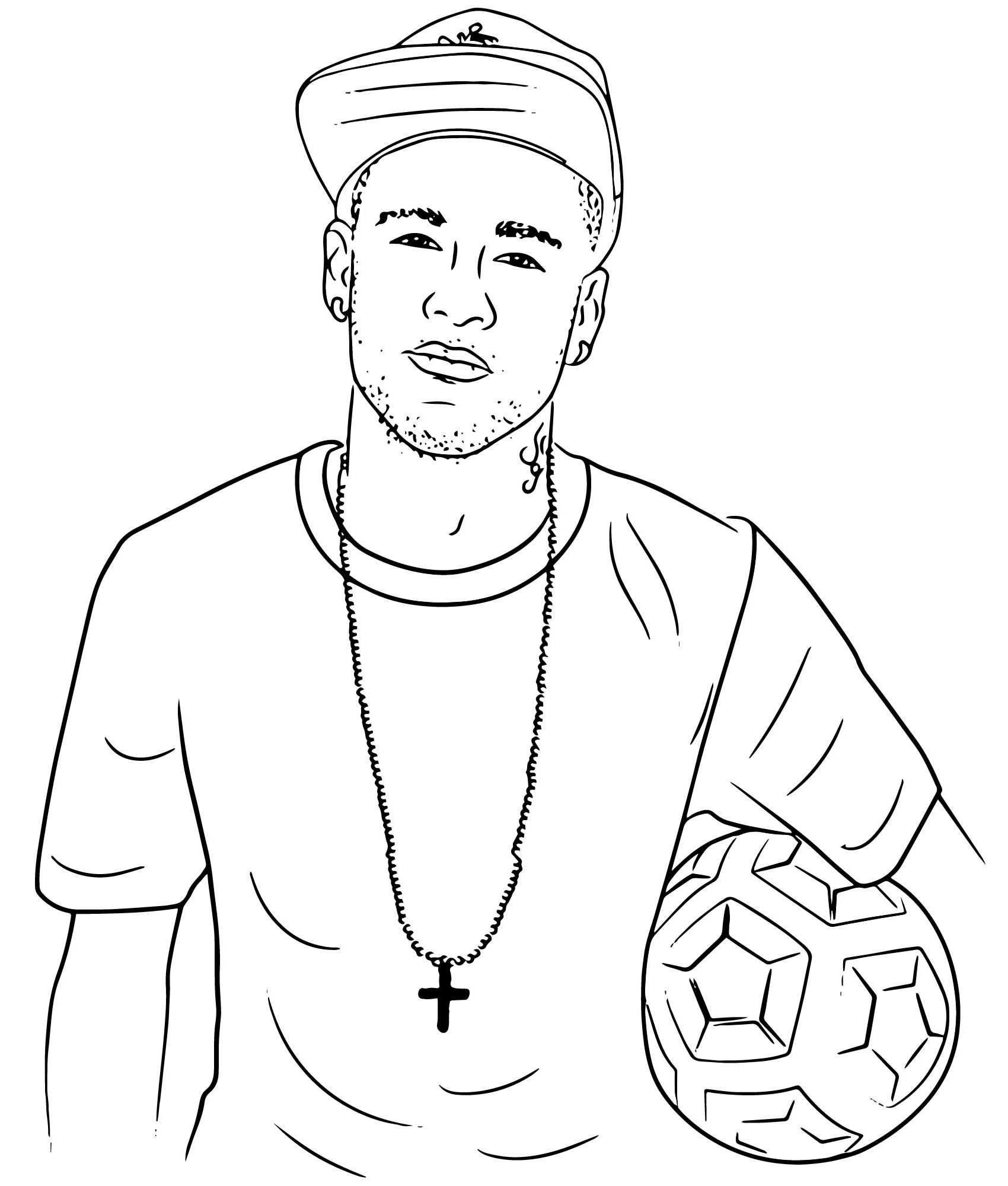 Рисунок футболиста Neymar