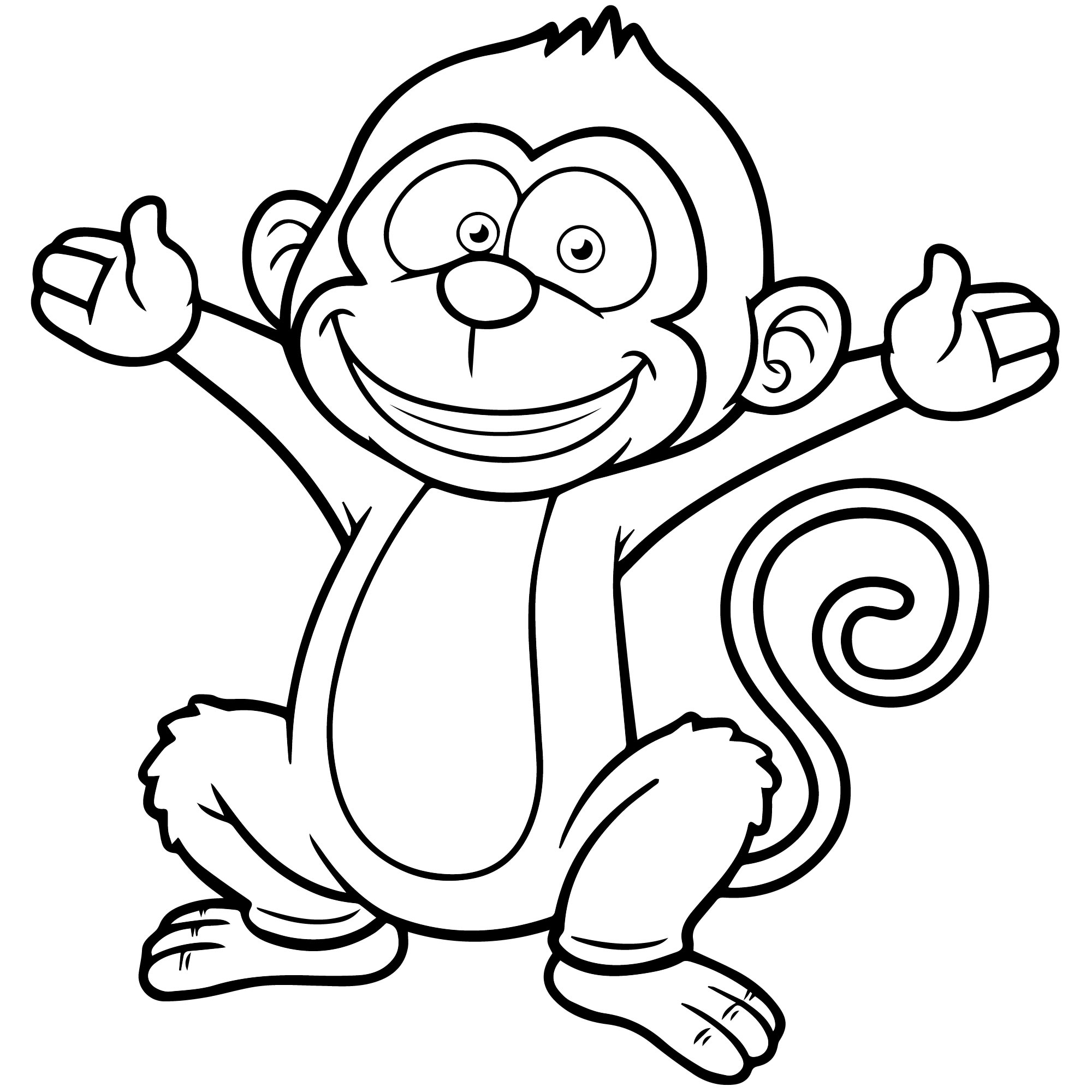 Детская книжка-раскраска маленькая обезьянка на иллюстрации природы