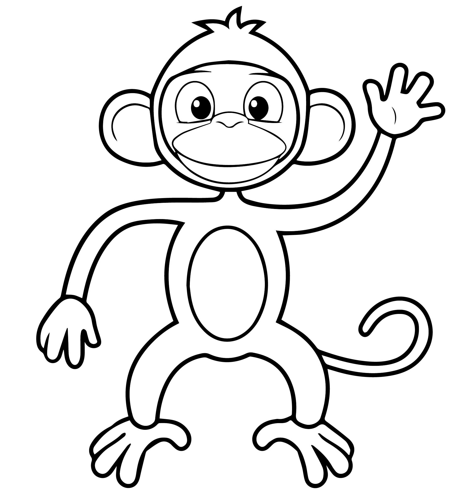 Мордочка обезьяны — раскраска