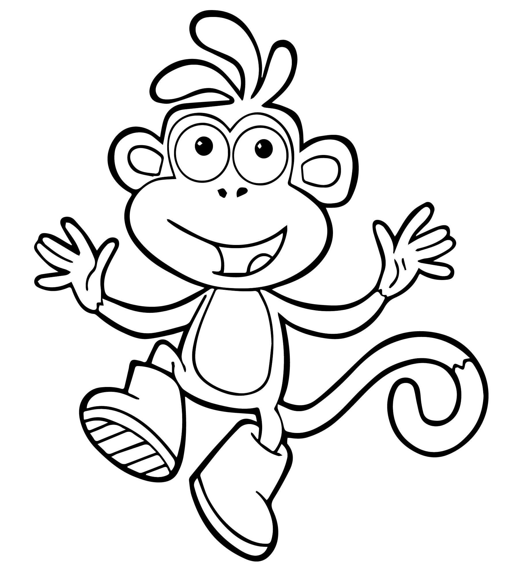 Маленькая обезьянка раскраска для детей