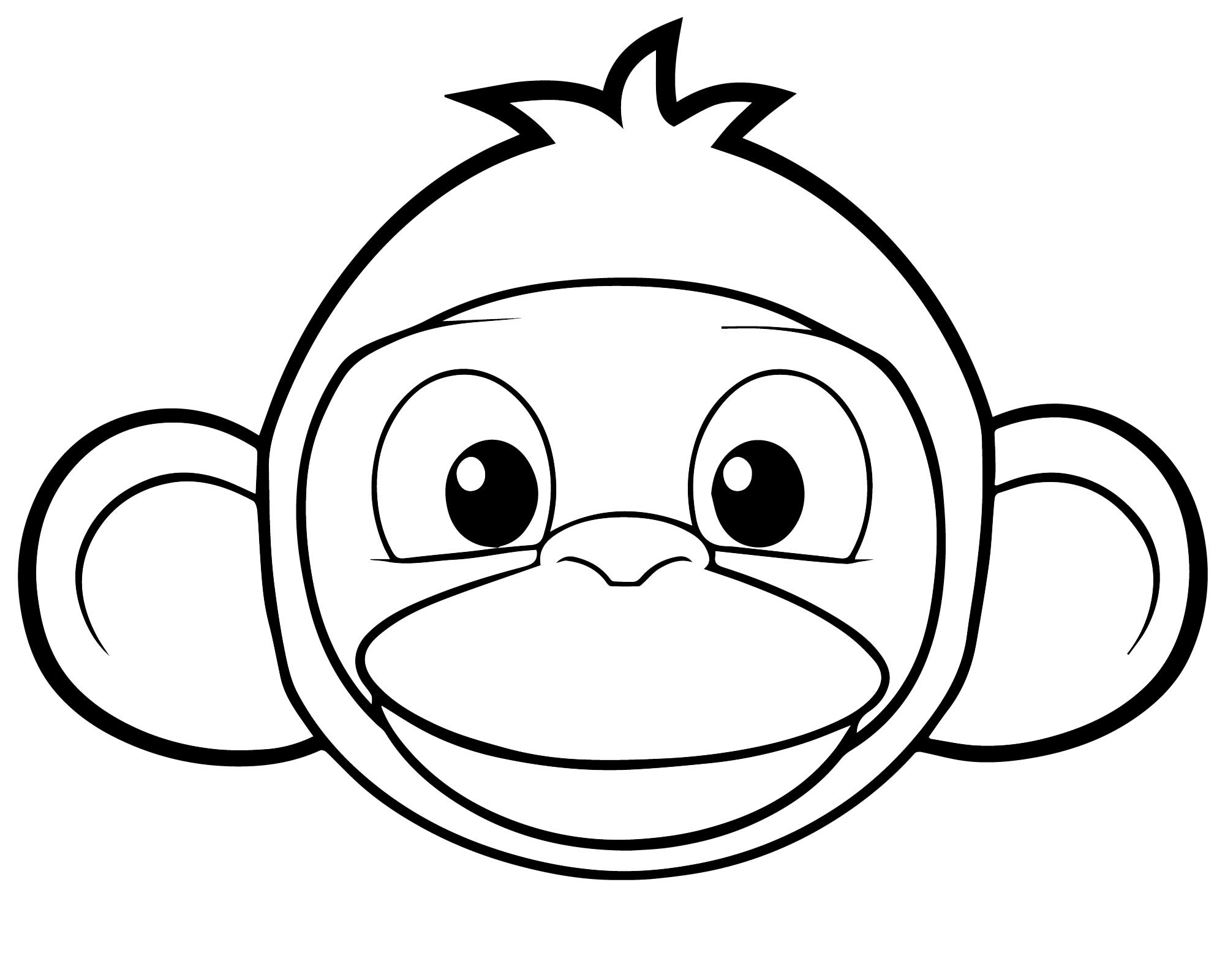 Голова обезьяны раскраска для детей
