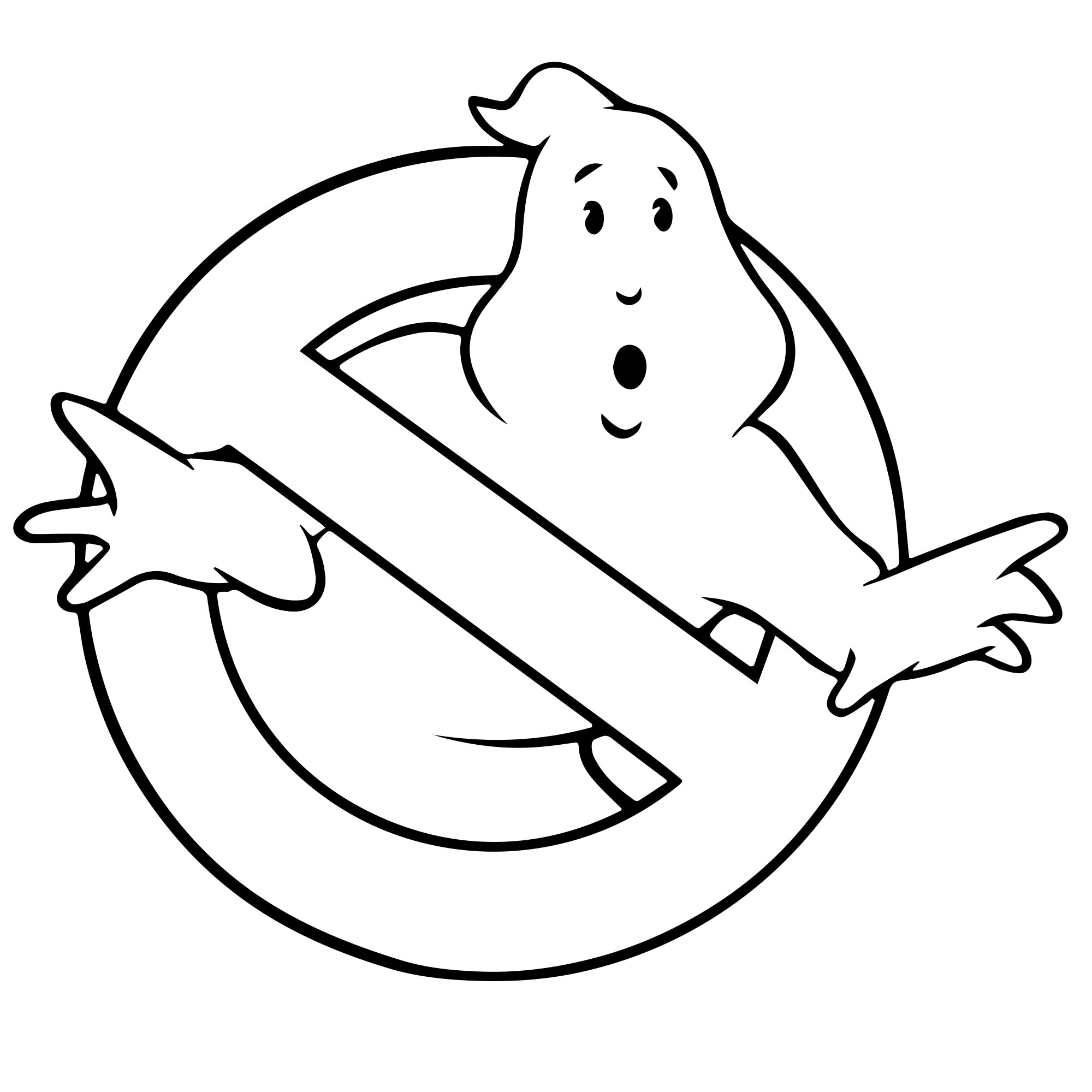 Логотип Охотники за приведениями раскраска для детей
