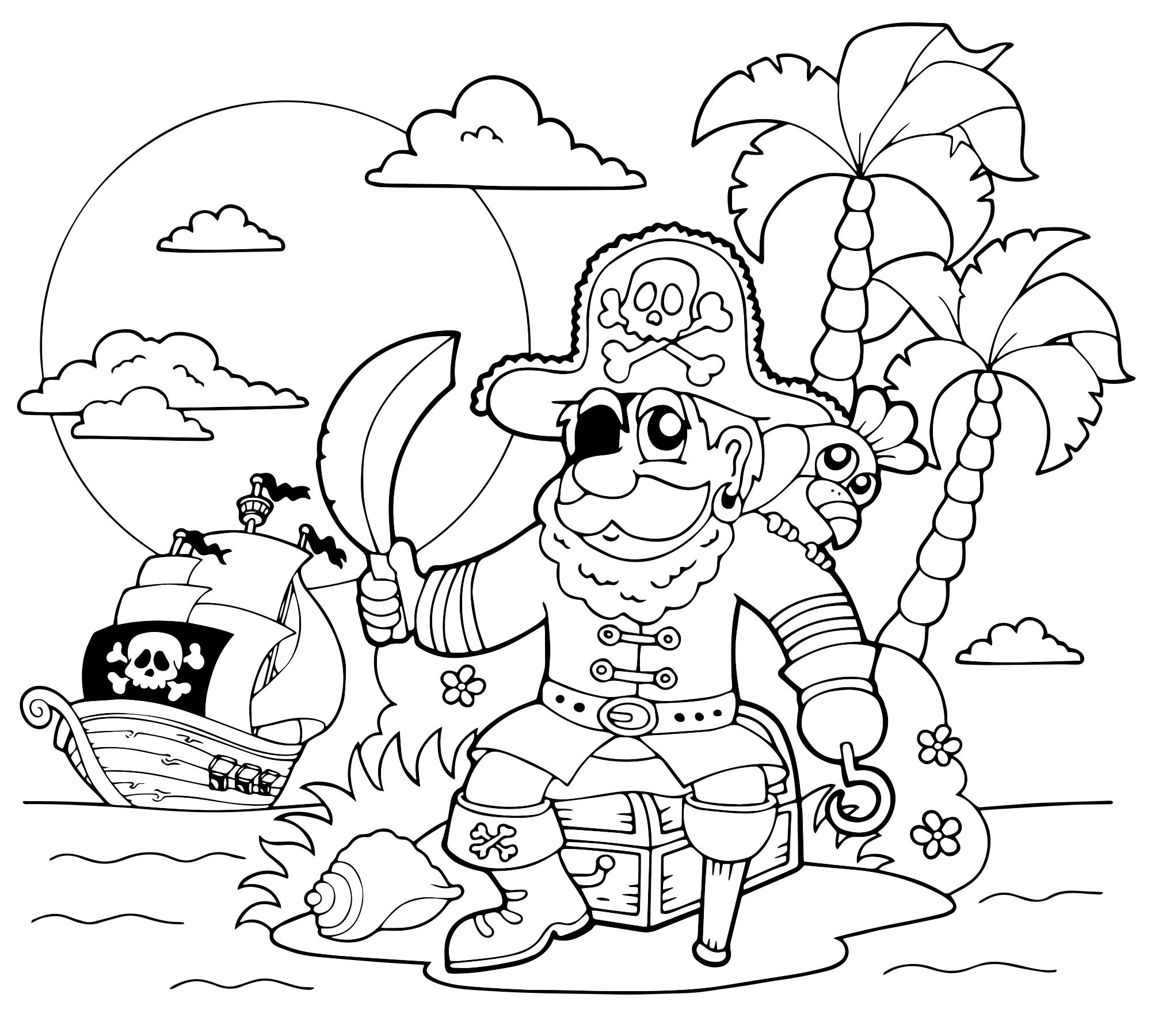 Раскраски пираты для детей распечатать бесплатно