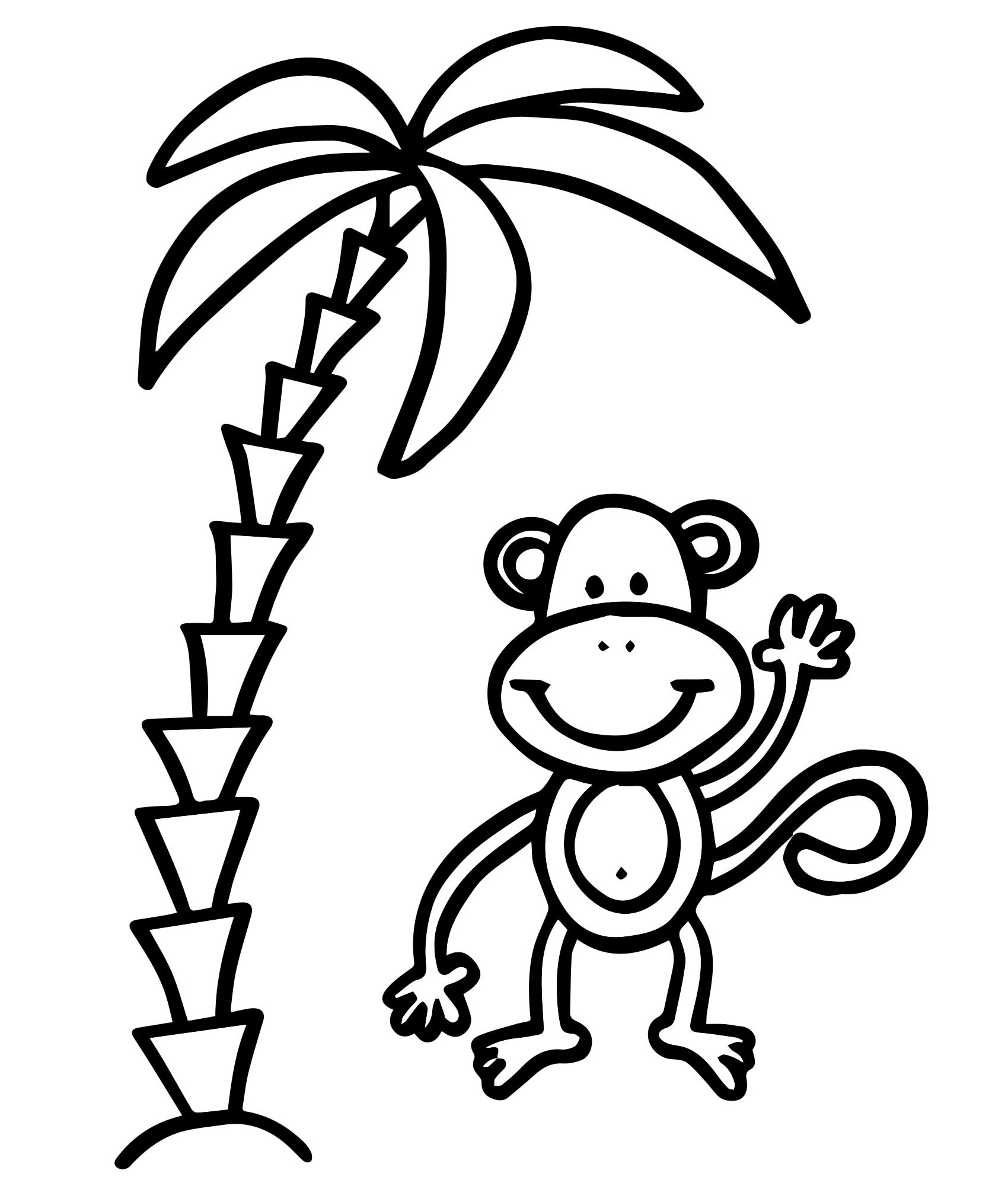 Рисунок пальма для детей карандашом - 52 фото