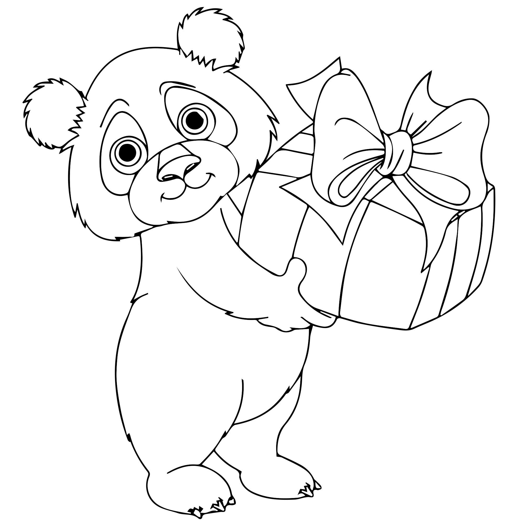 Панда раскраска для детей 4-5 лет