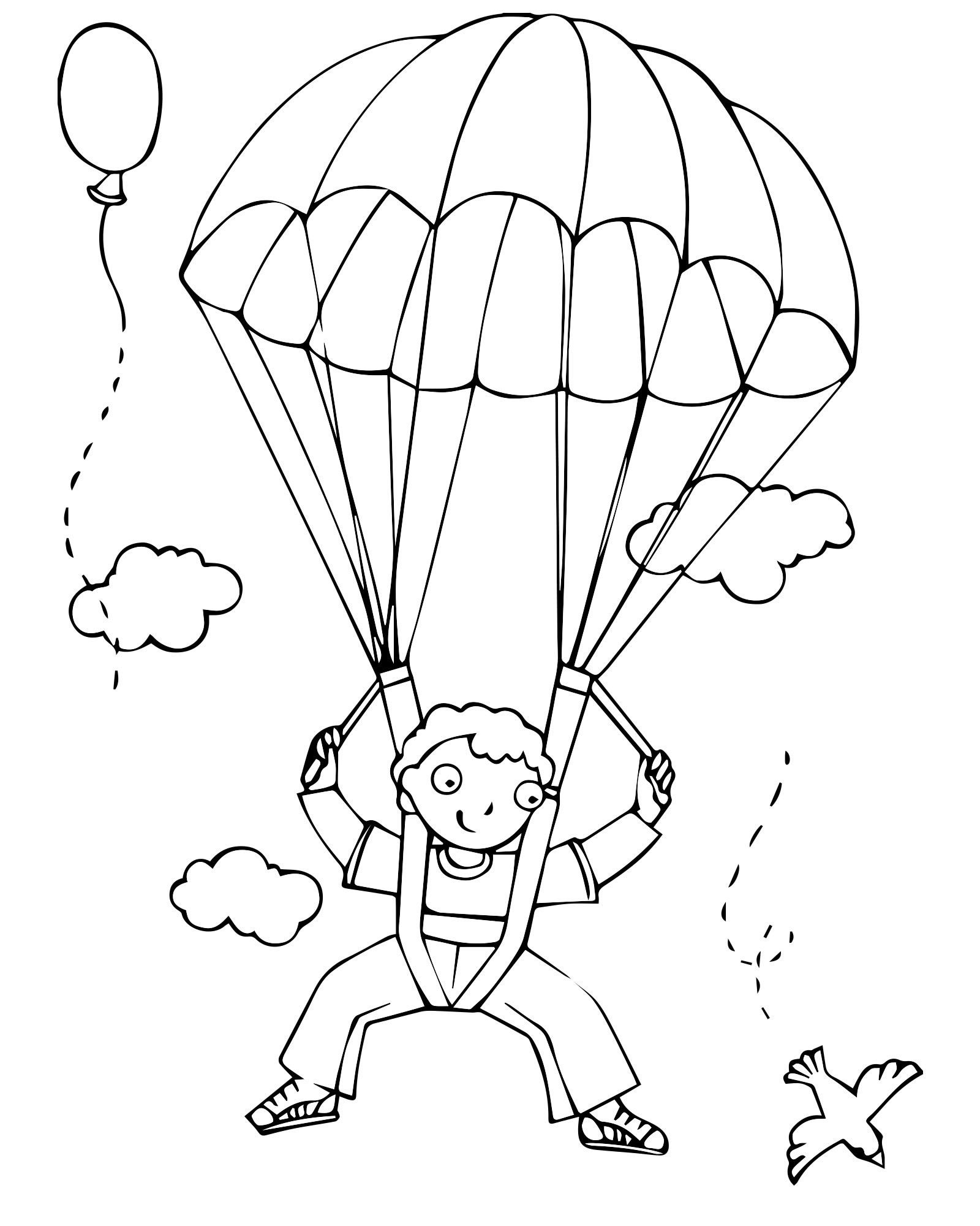Ребенок парашютист