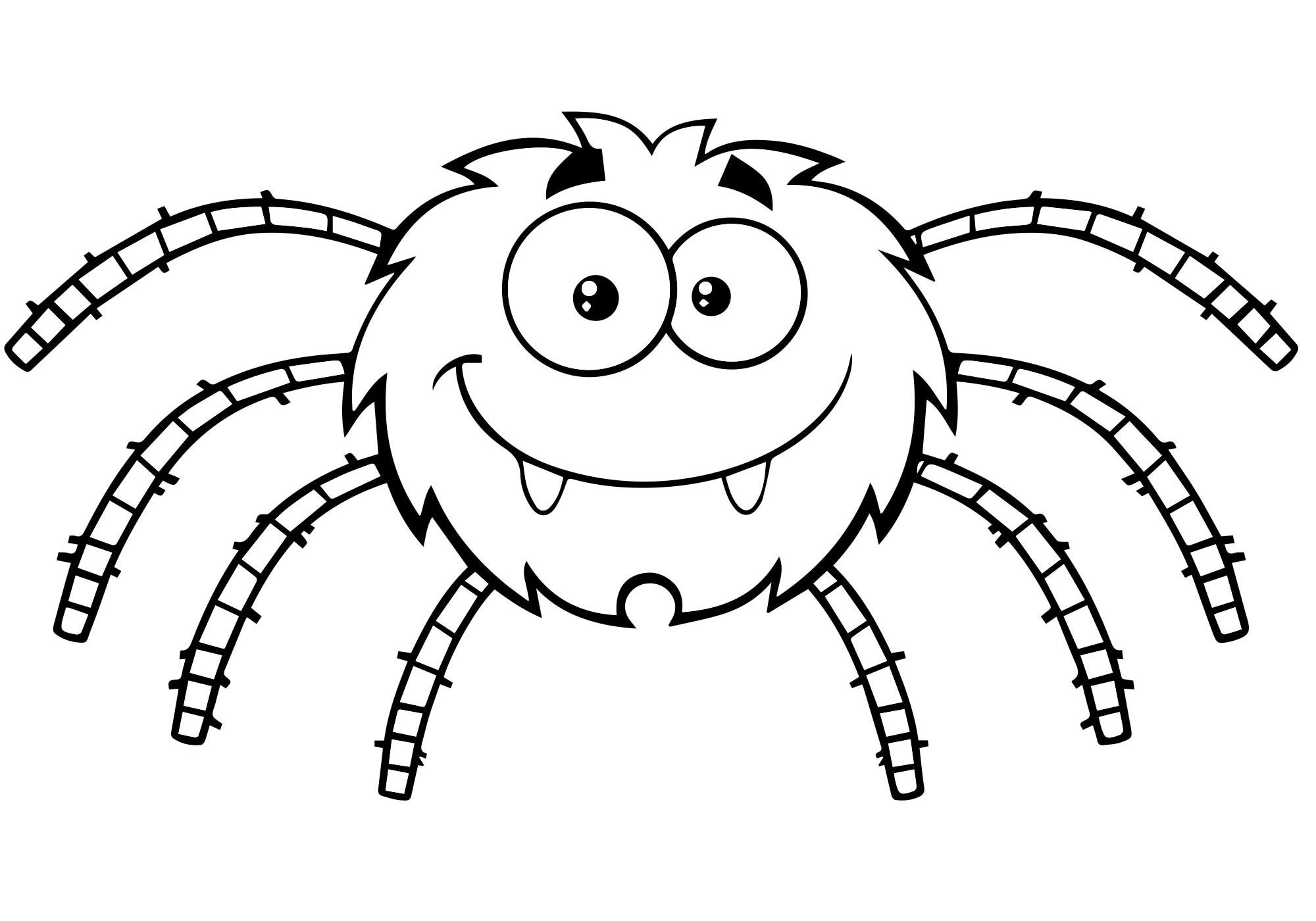 Раскраска паук (13 разукрашек)