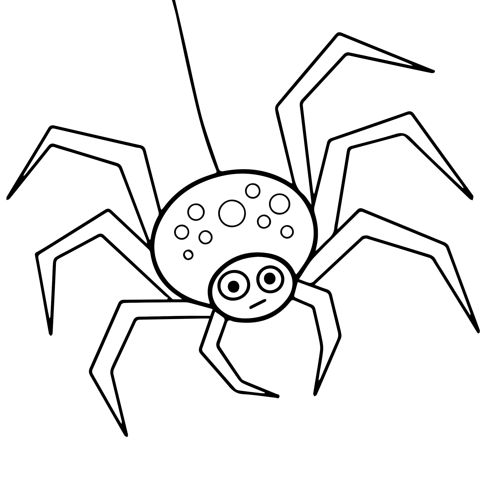 Раскрашивание рисунков пауков для детей