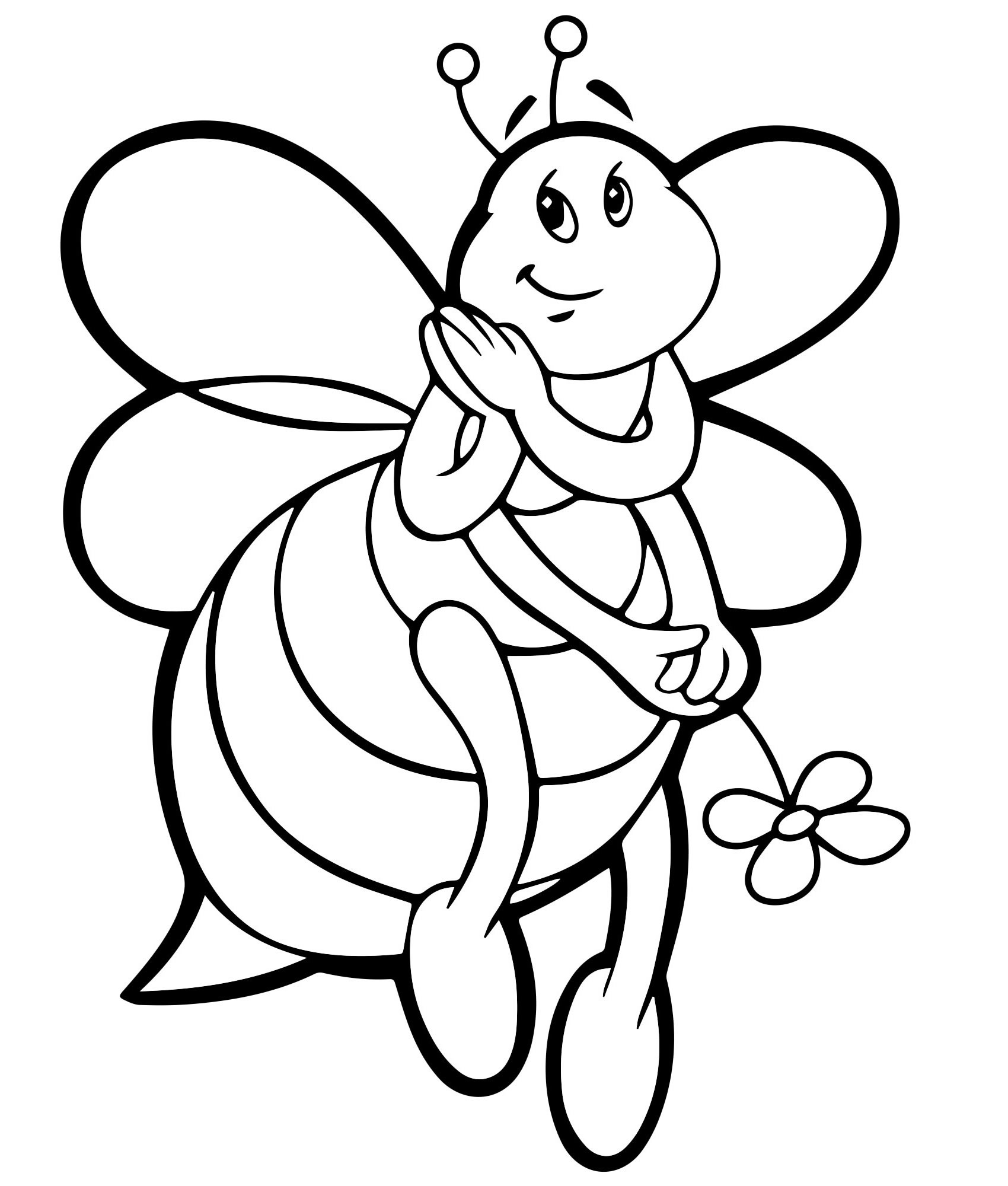 Красивая пчёлка раскраска для детей