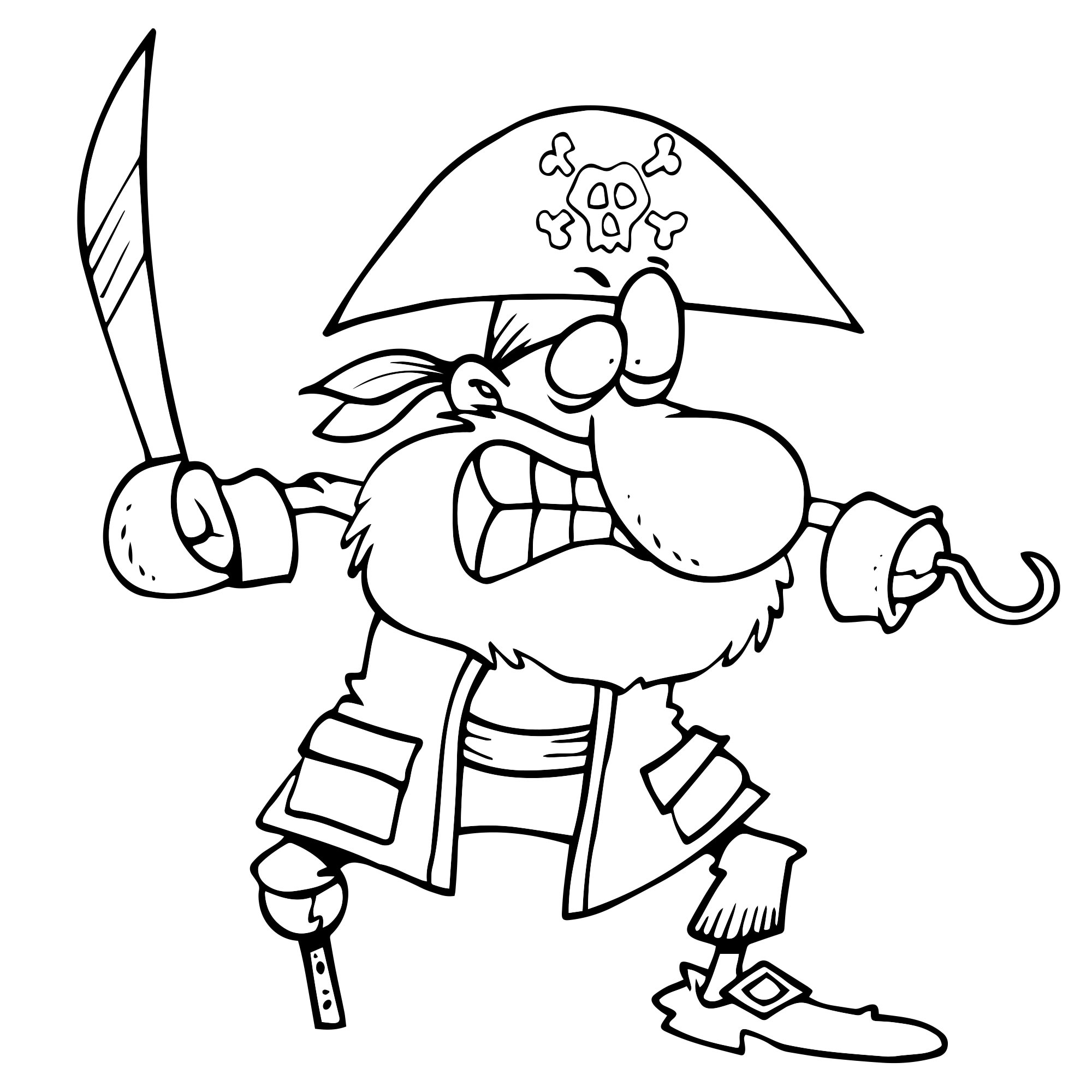 Раскраска «Пираты», А5