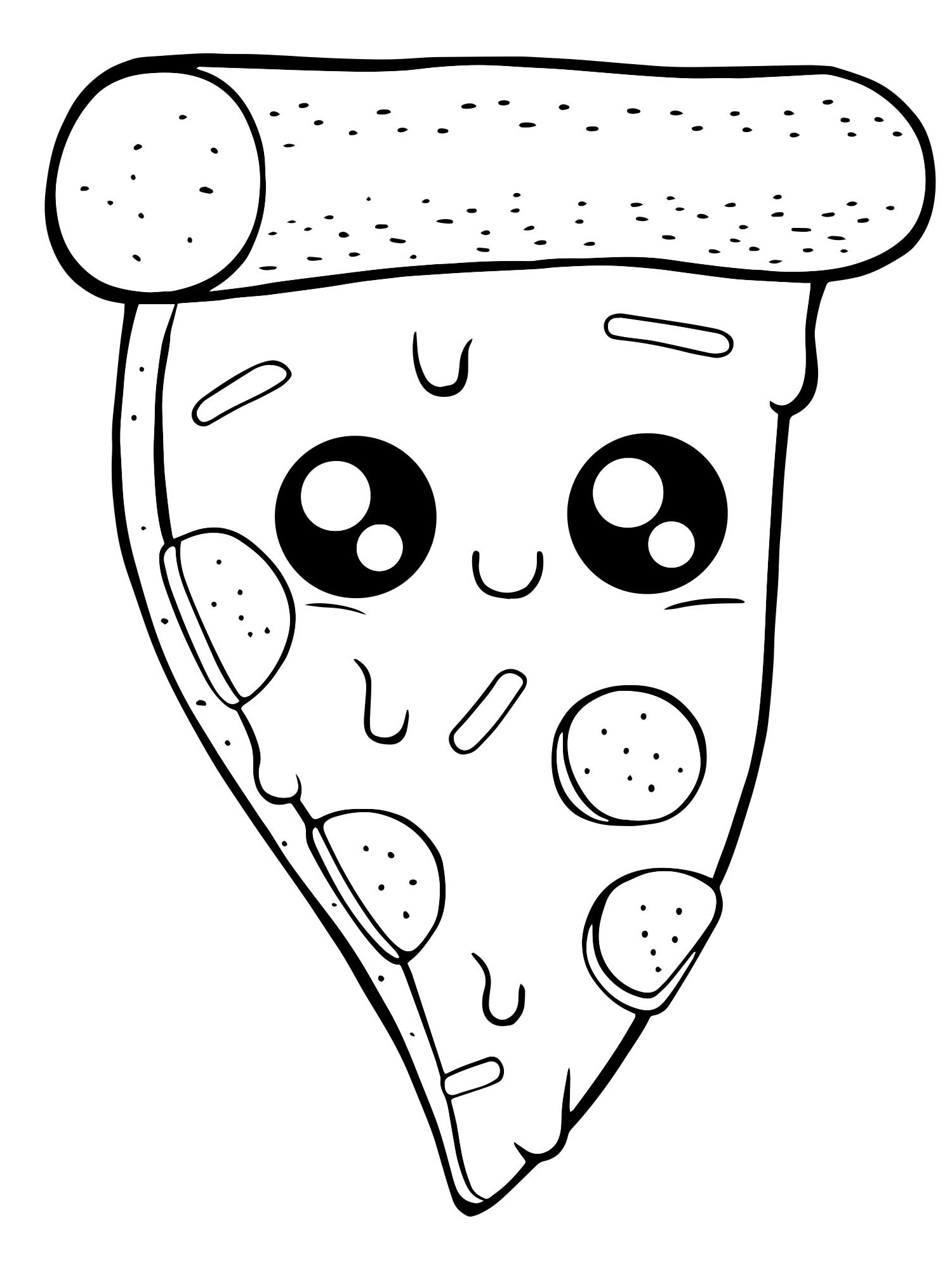 Пицца с сыром раскраска для детей