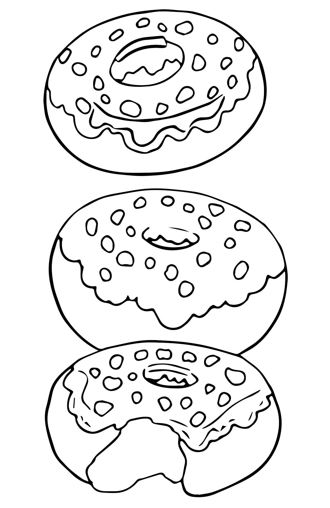 Пончики раскраска для детей