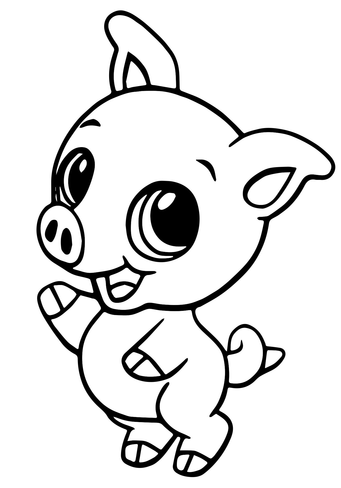 Маленькая свинка раскраска для детей