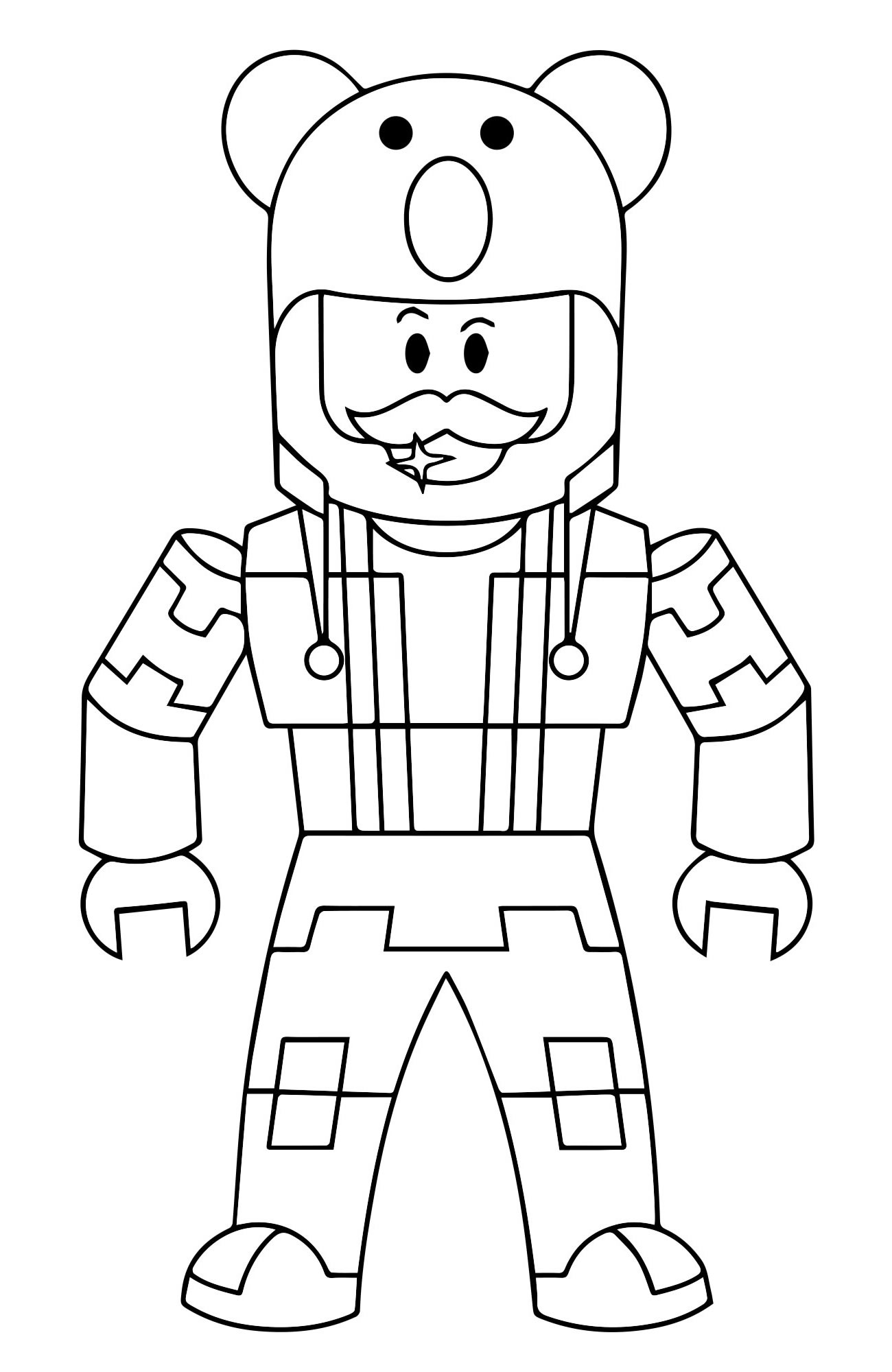 Персонаж Роблокс раскраска для детей