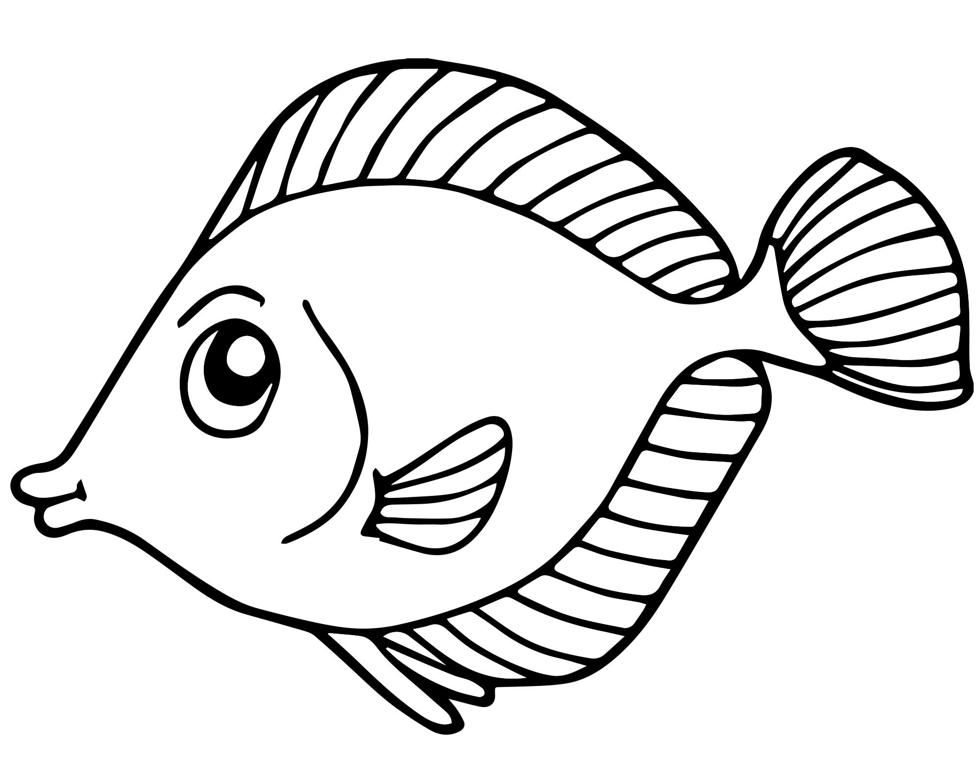 Рыбка раскраска для детей - 73 фото