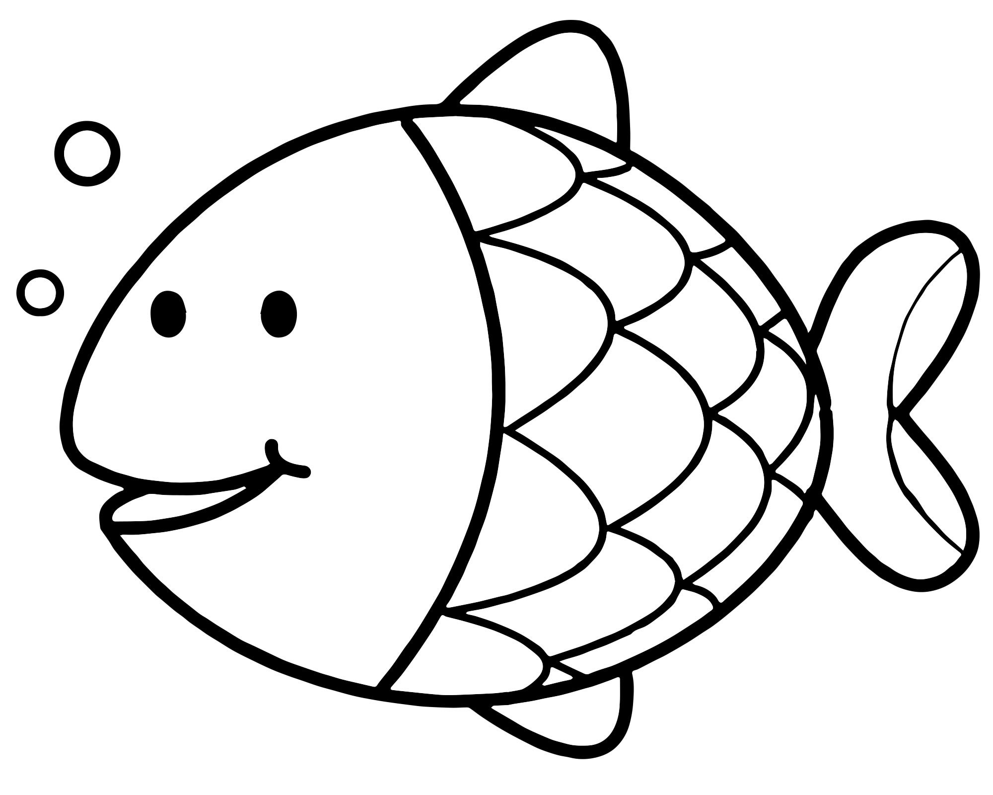 Раскраски для мальчиков Морская рыбка