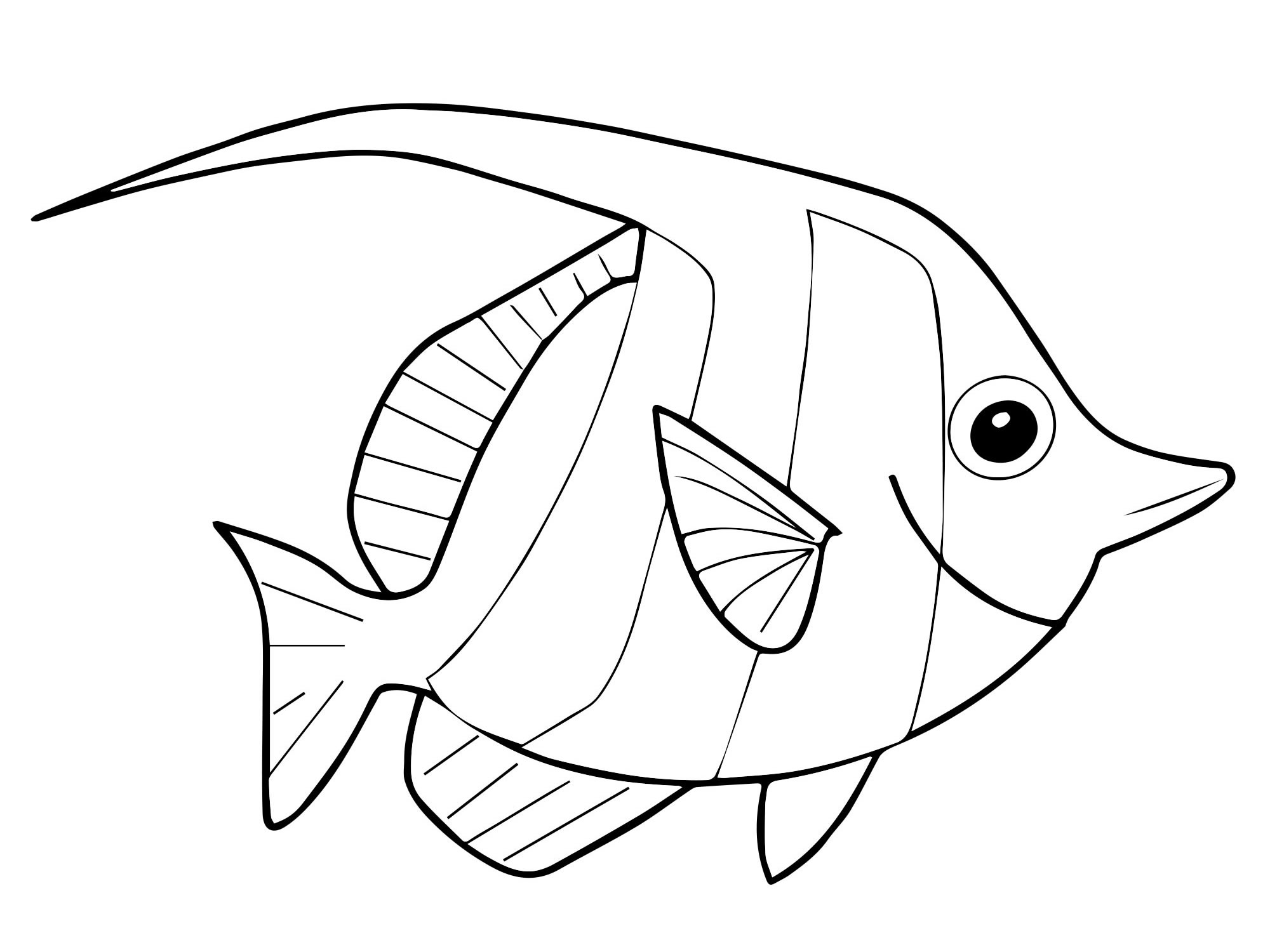 Рыба раскраска
